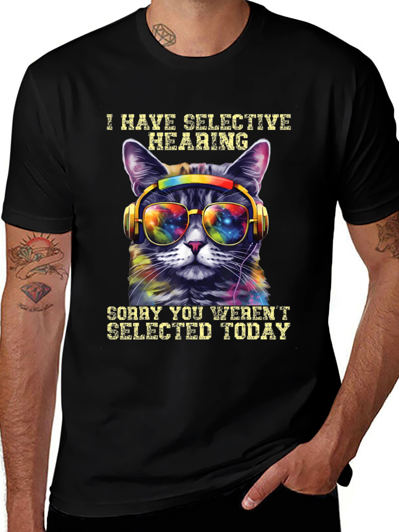 Selective Hearing Cat T-Shirt