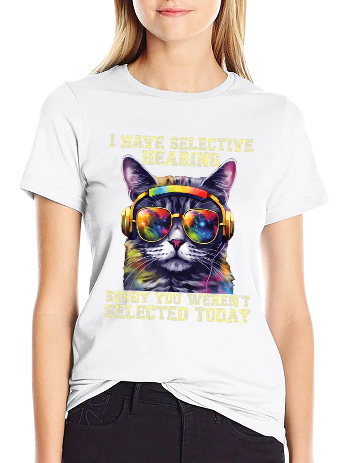 Selective Hearing Cat T-Shirt