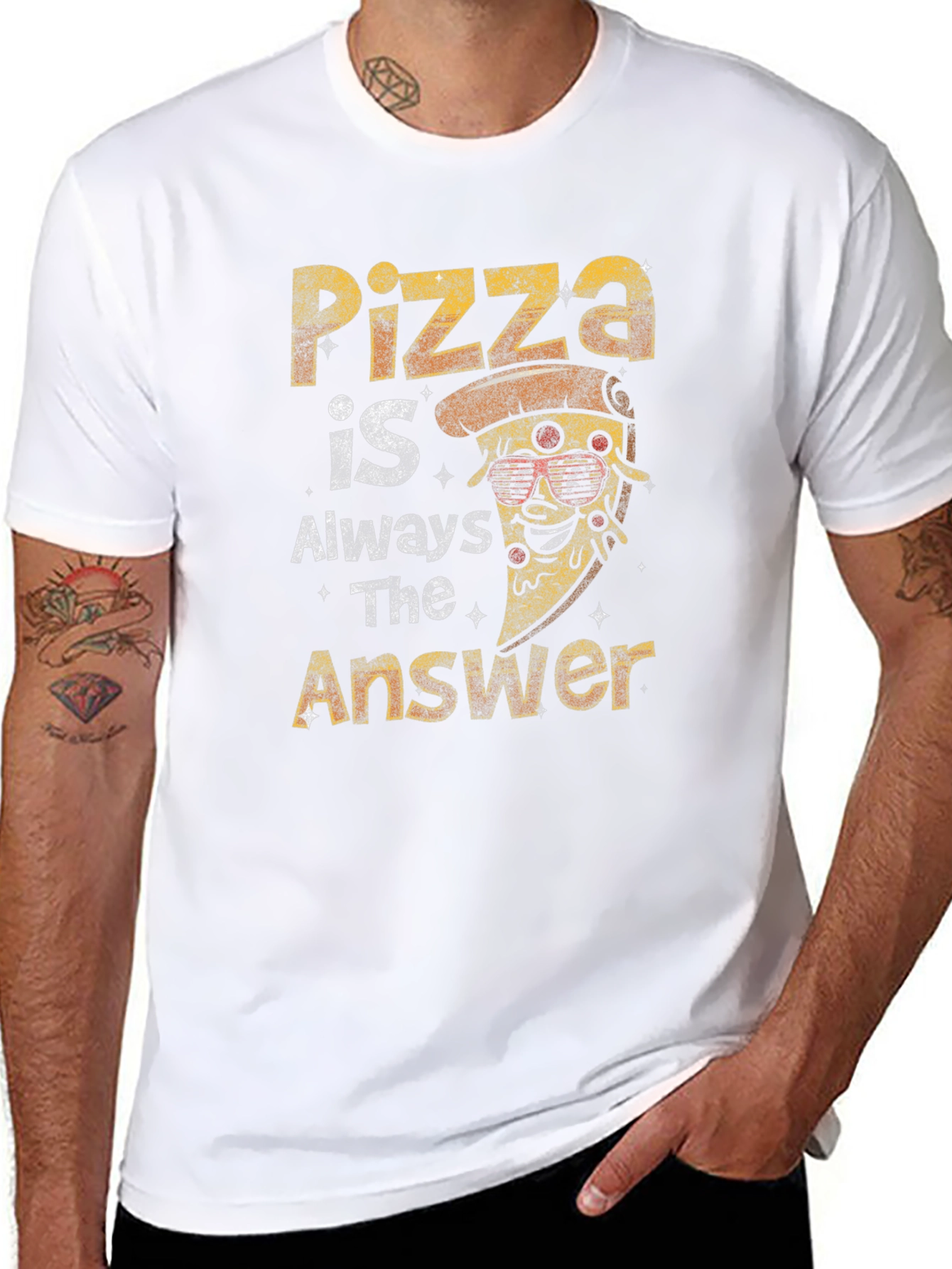Pizza is Always The Answer Graphic T-Shirt