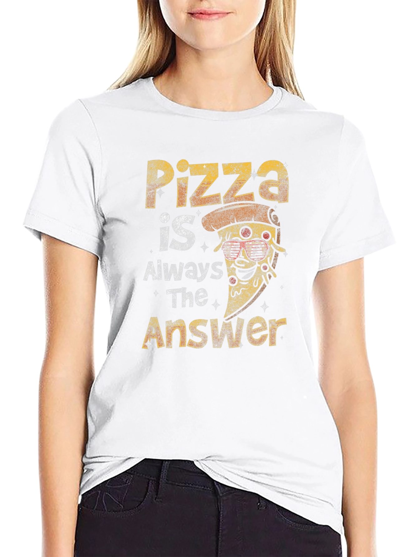 Pizza is Always The Answer Graphic T-Shirt