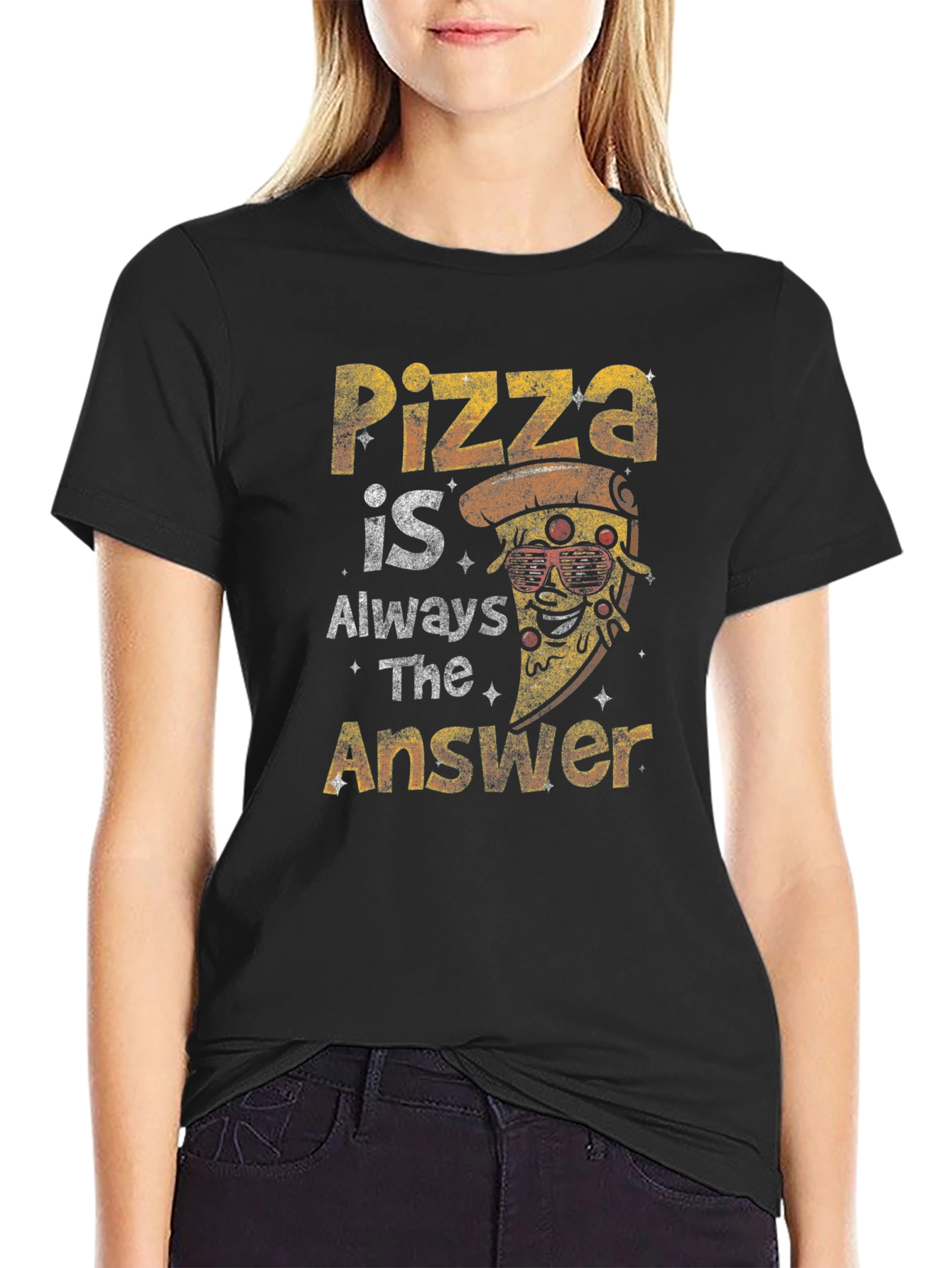 Pizza is Always The Answer Graphic T-Shirt