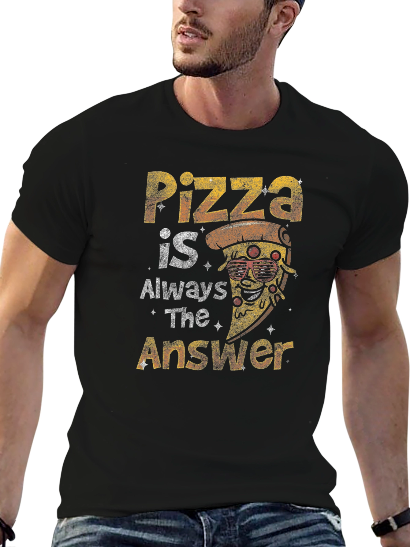 Pizza is Always The Answer Graphic T-Shirt