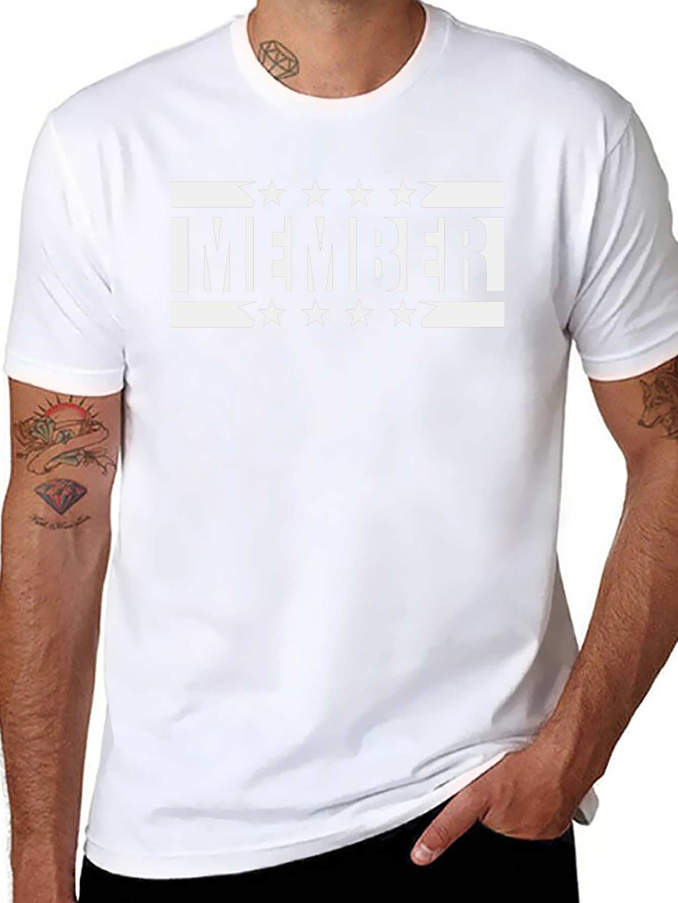 I Member Starry Graphic Tee - Black Cotton Blend