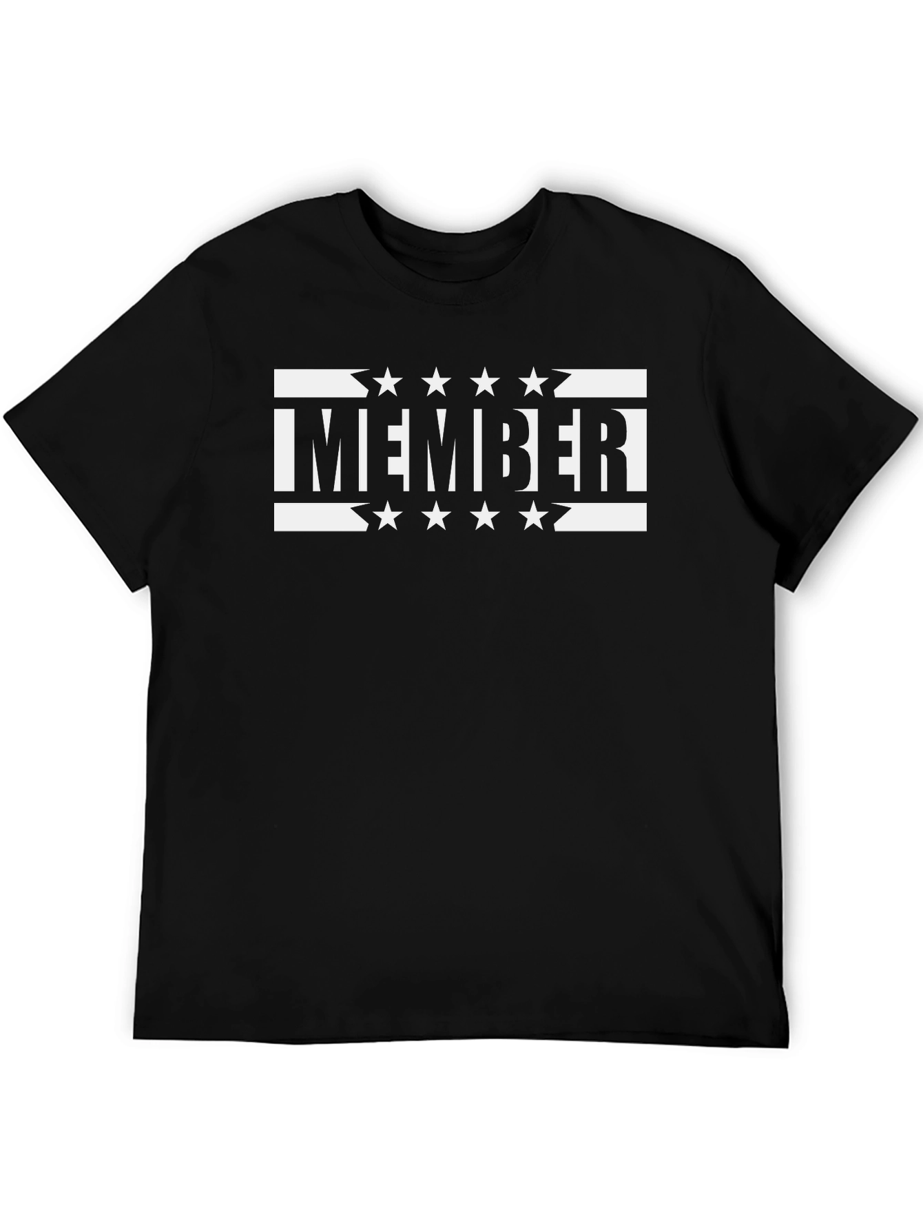 I Member Starry Graphic Tee - Black Cotton Blend