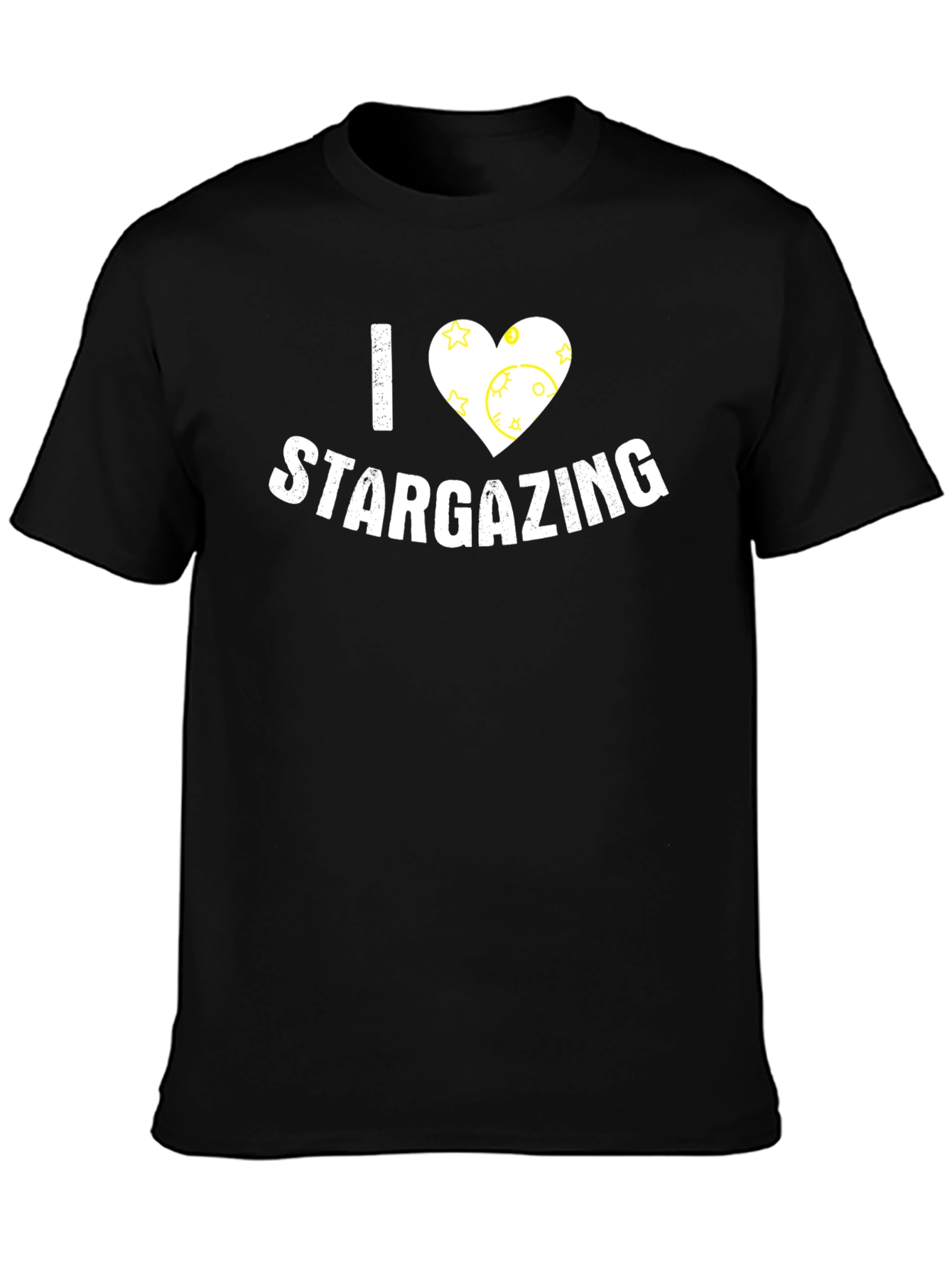 I Heart Stargazing Black T-Shirt