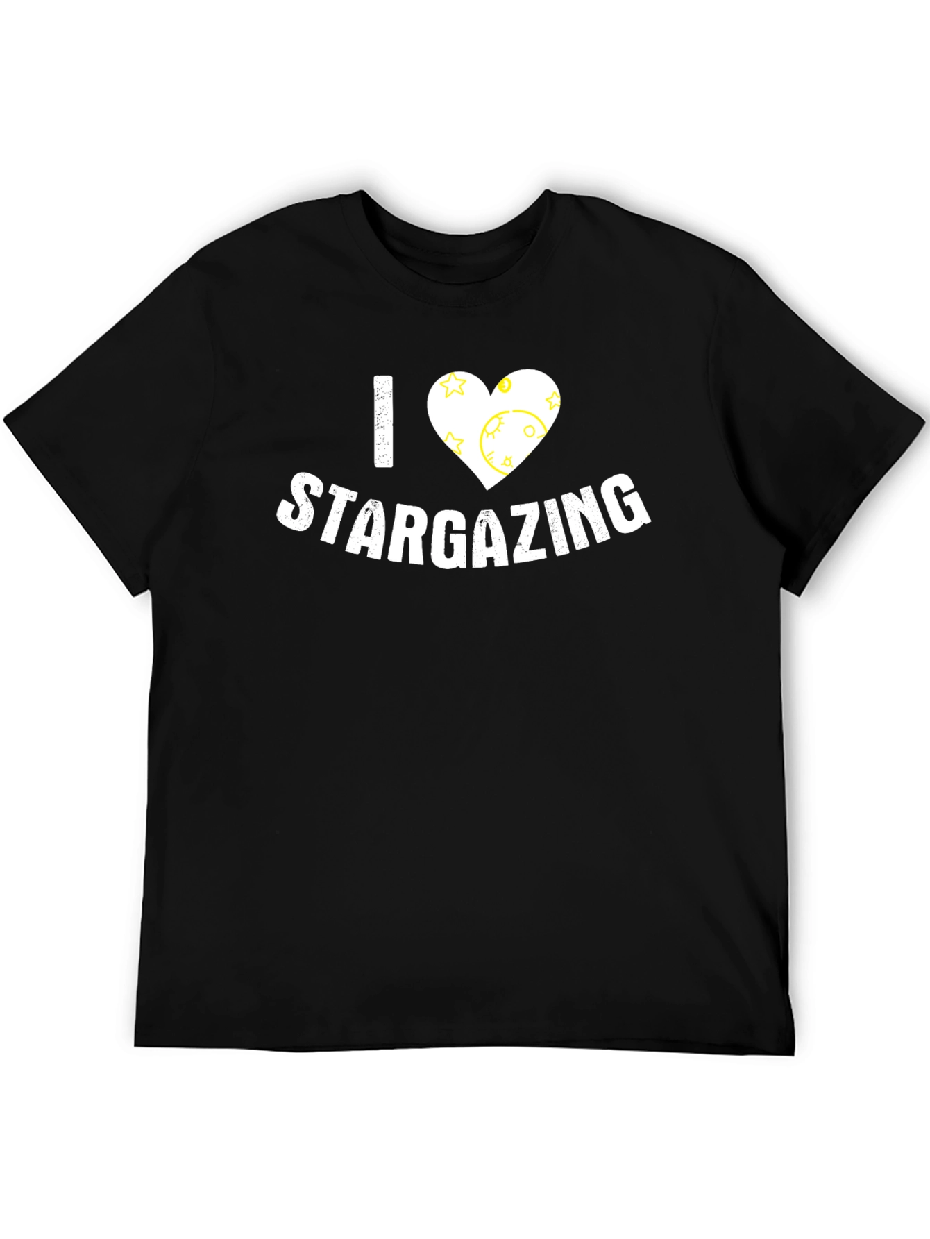 I Heart Stargazing Black T-Shirt