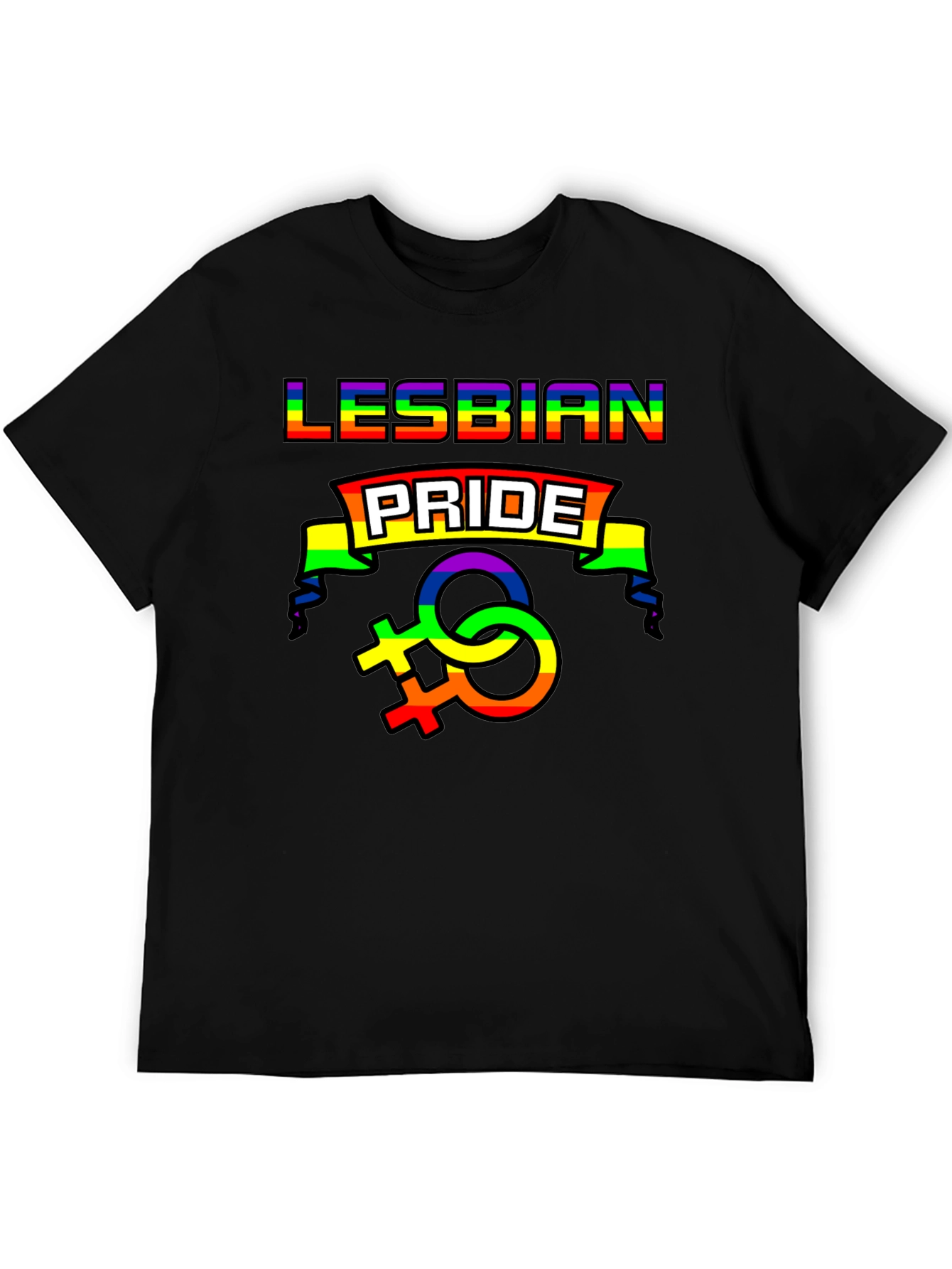Lesbian Pride Rainbow Graphic T-Shirt