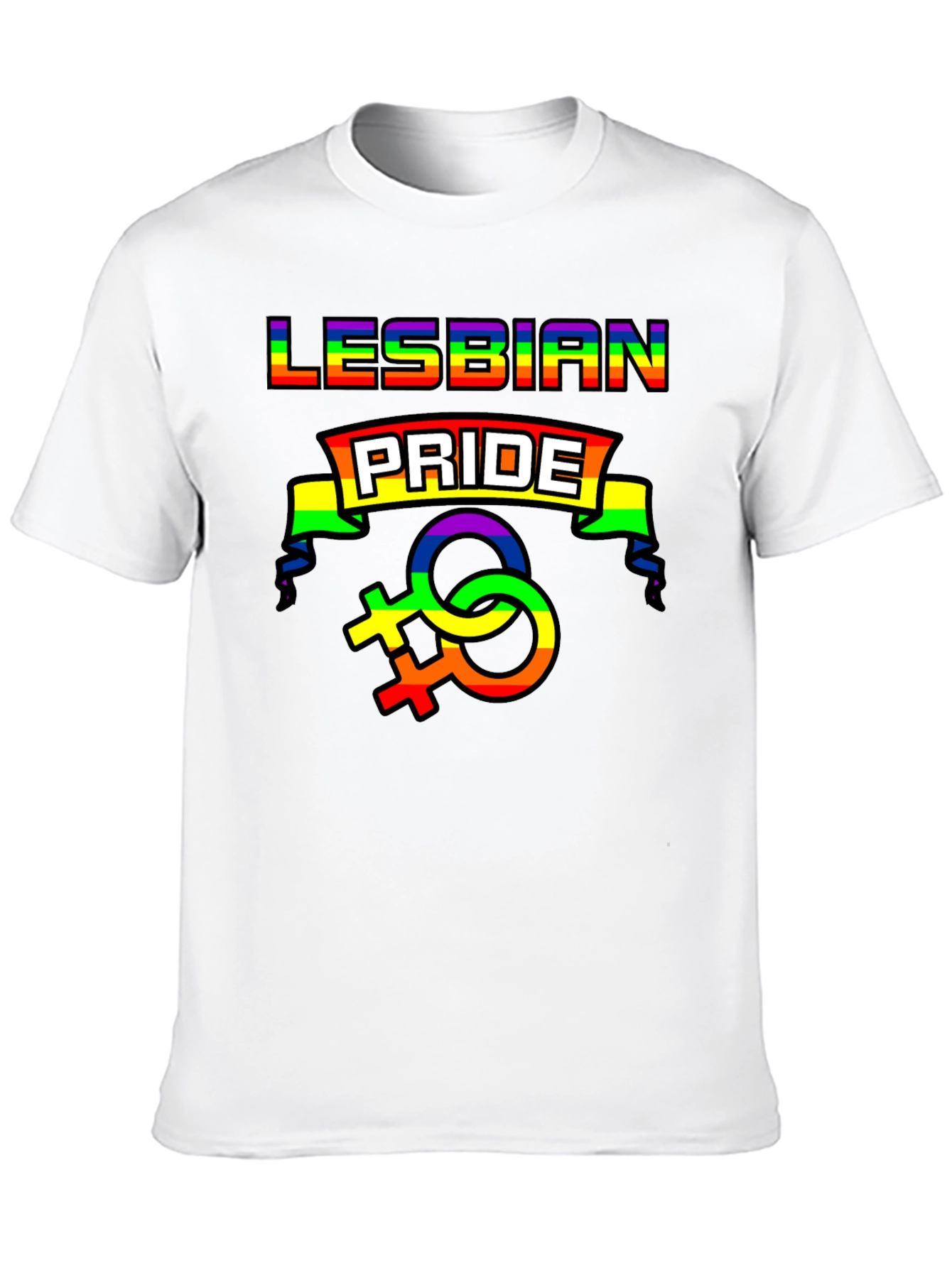 Lesbian Pride Rainbow Graphic T-Shirt