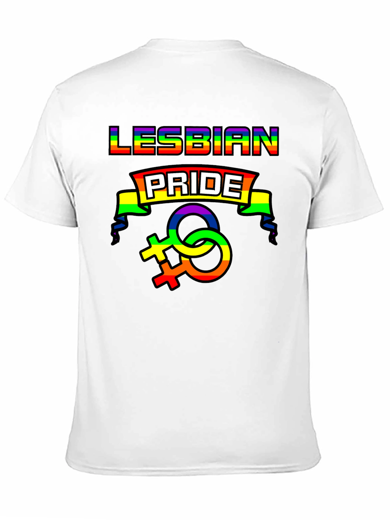Lesbian Pride Rainbow Graphic T-Shirt