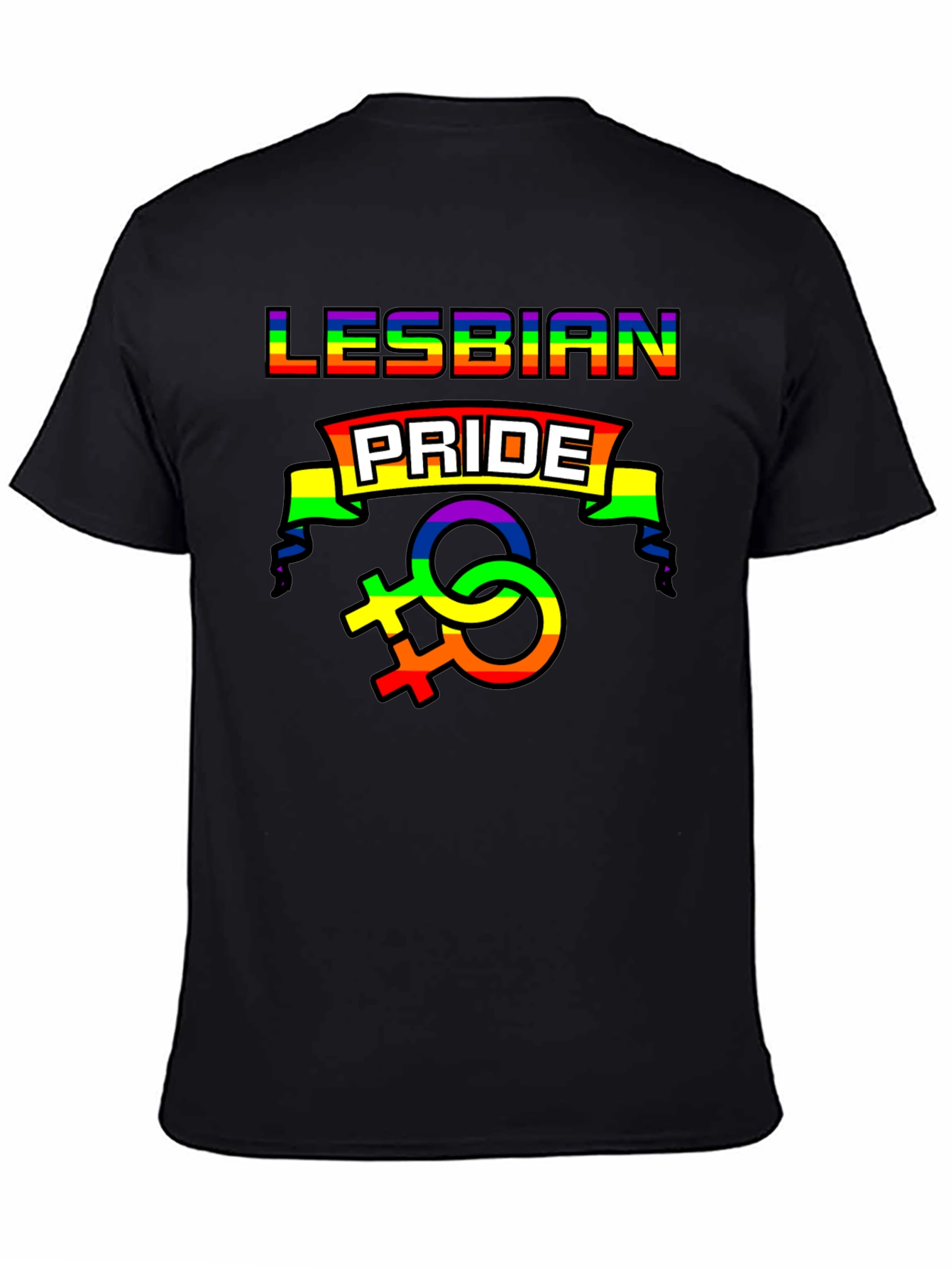 Lesbian Pride Rainbow Graphic T-Shirt