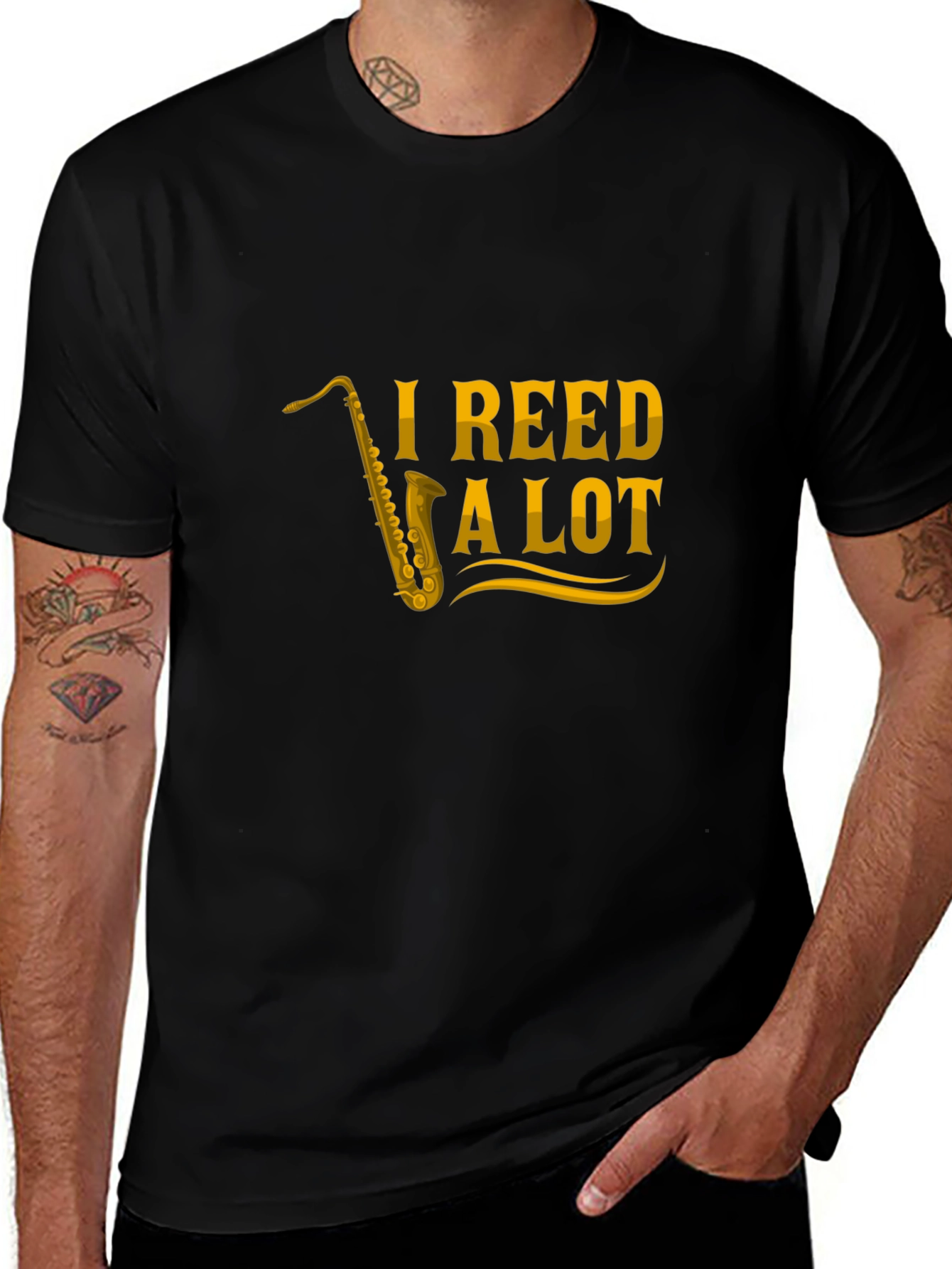 I Reed a Lot Saxophone T-Shirt - Black