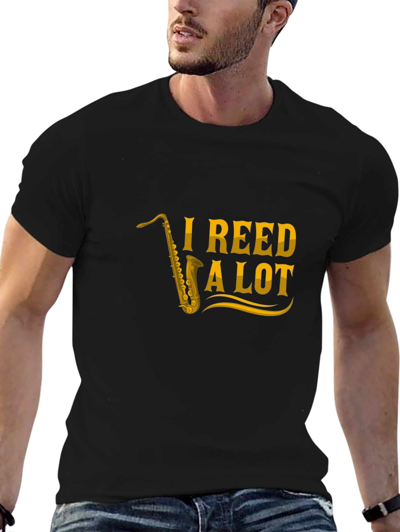 I Reed a Lot Saxophone T-Shirt - Black