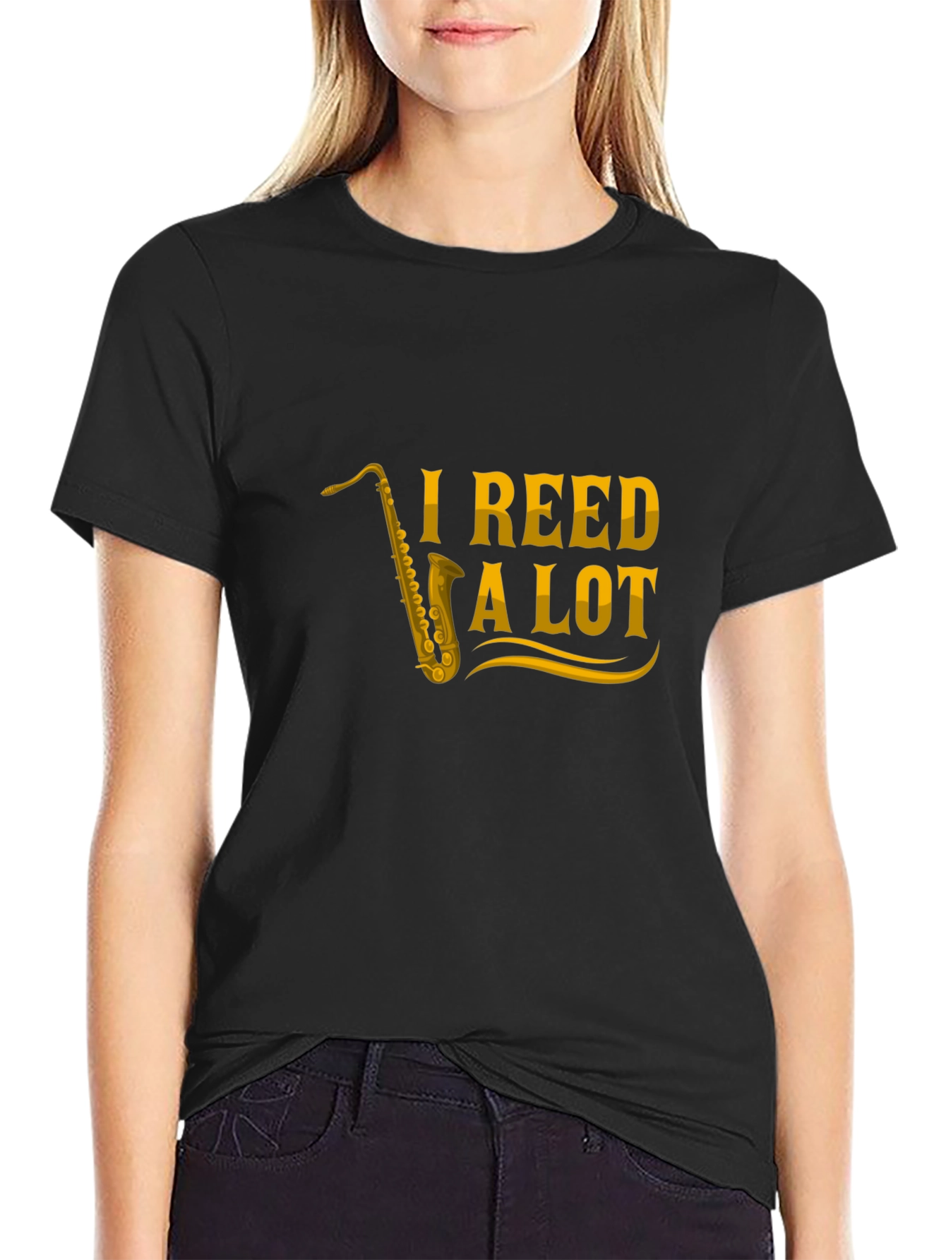 I Reed a Lot Saxophone T-Shirt - Black
