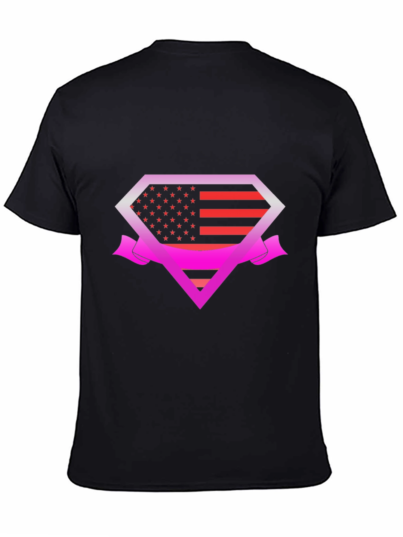 American Flag Superman Logo T-Shirt