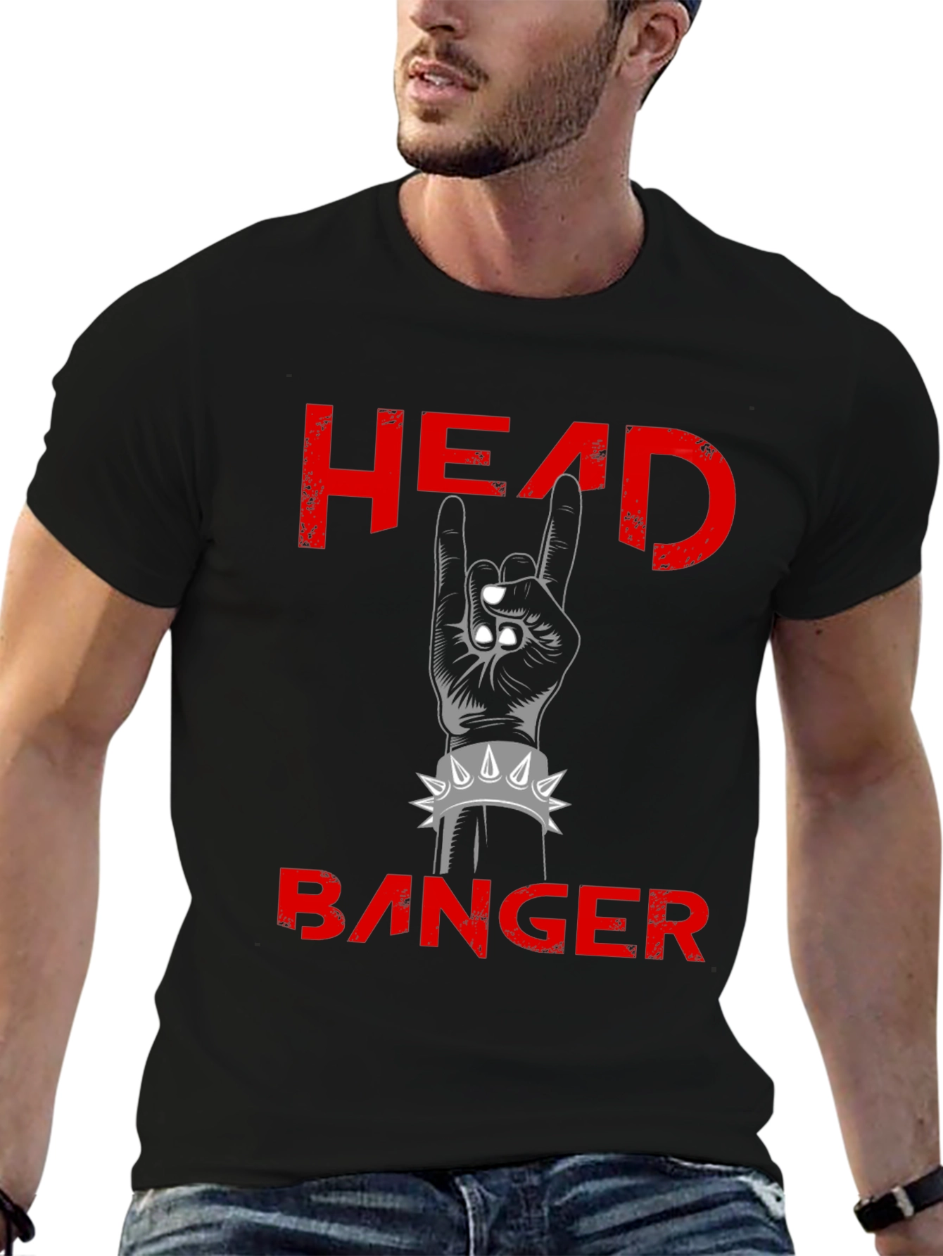Headbanger Rock Hand Graphic Tee