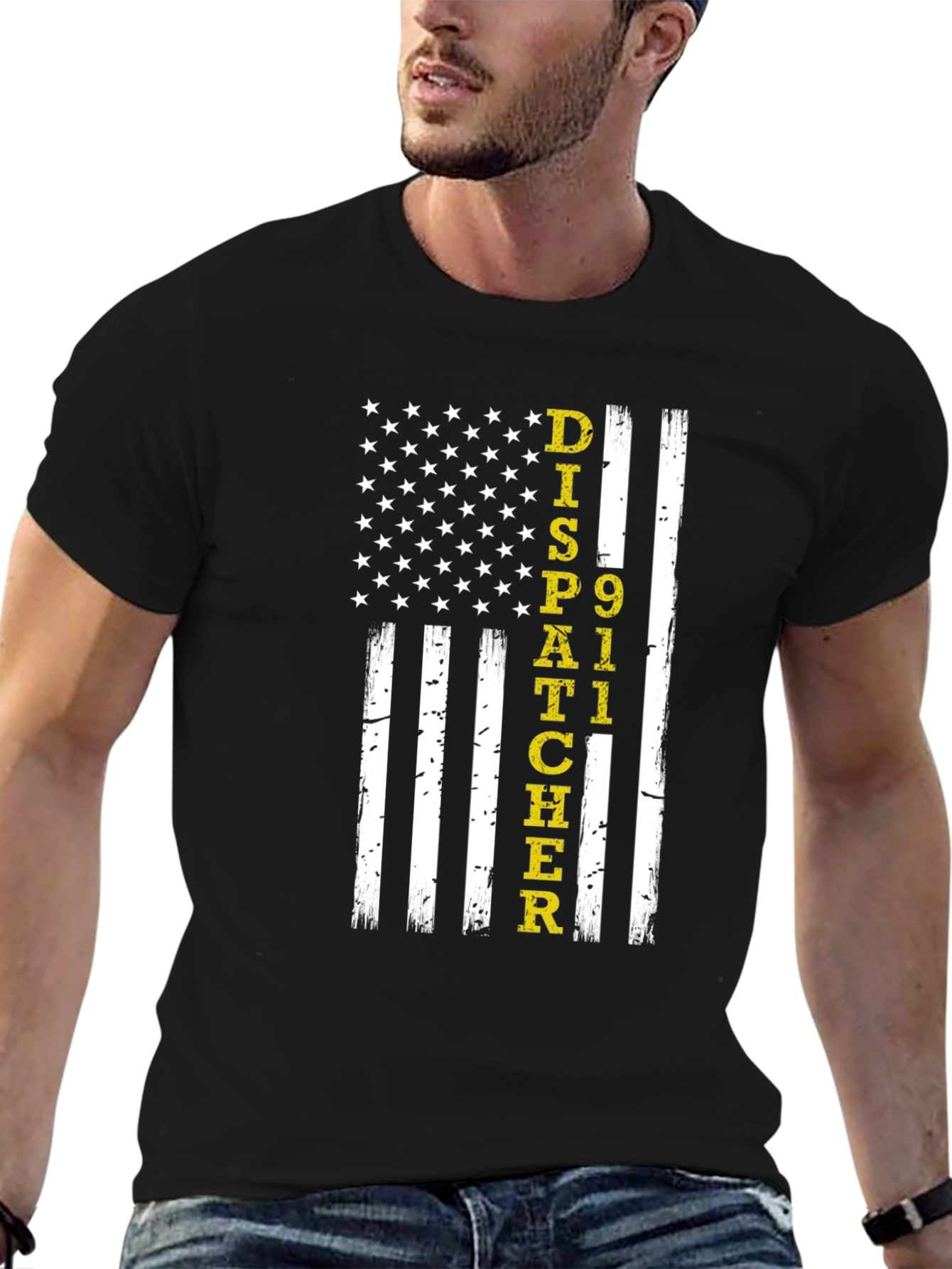 Dispatcher 911 American Flag Graphic Tee