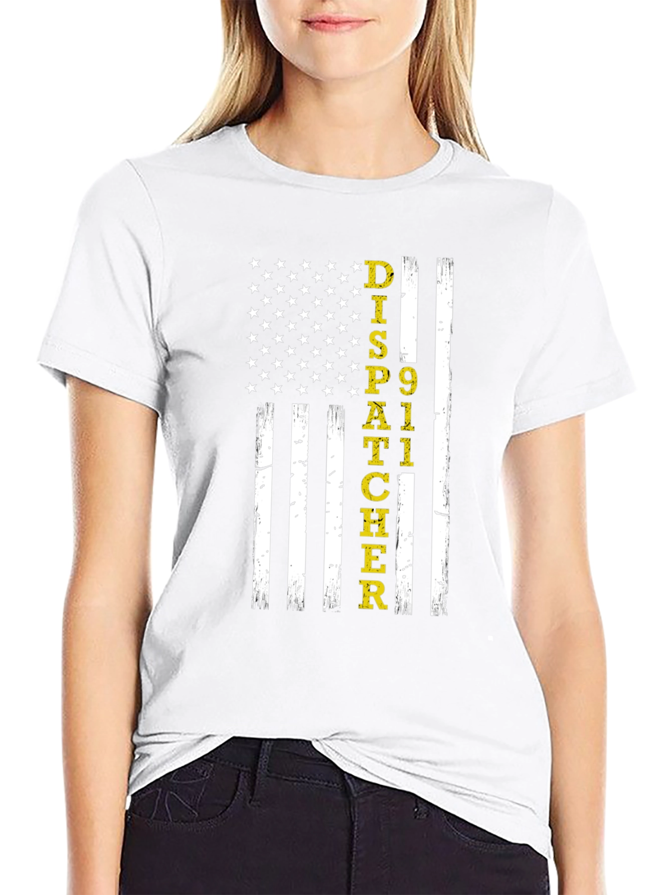 Dispatcher 911 American Flag Graphic Tee