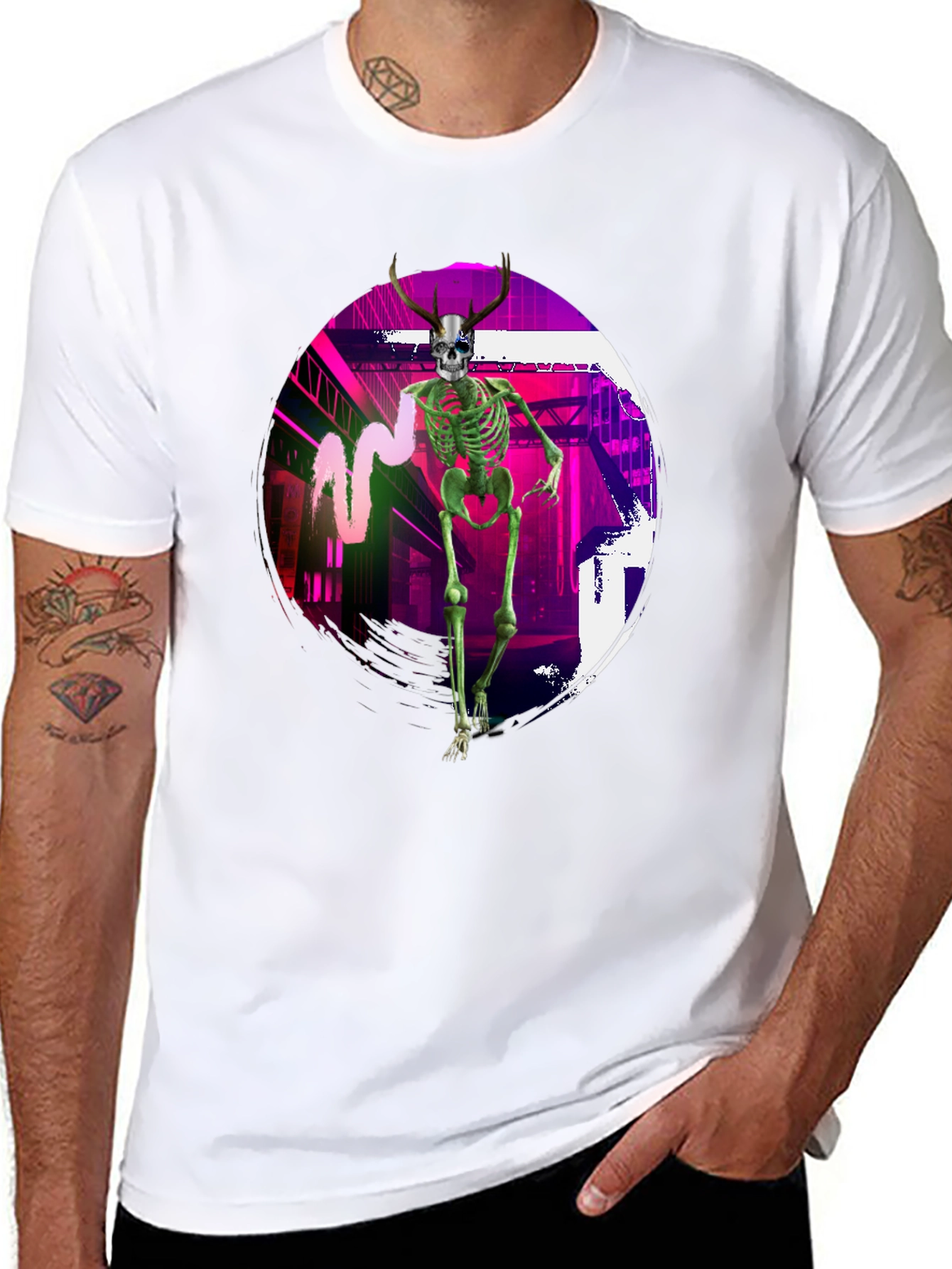 Skeleton Graphic T-Shirt - Unique Streetwear Design