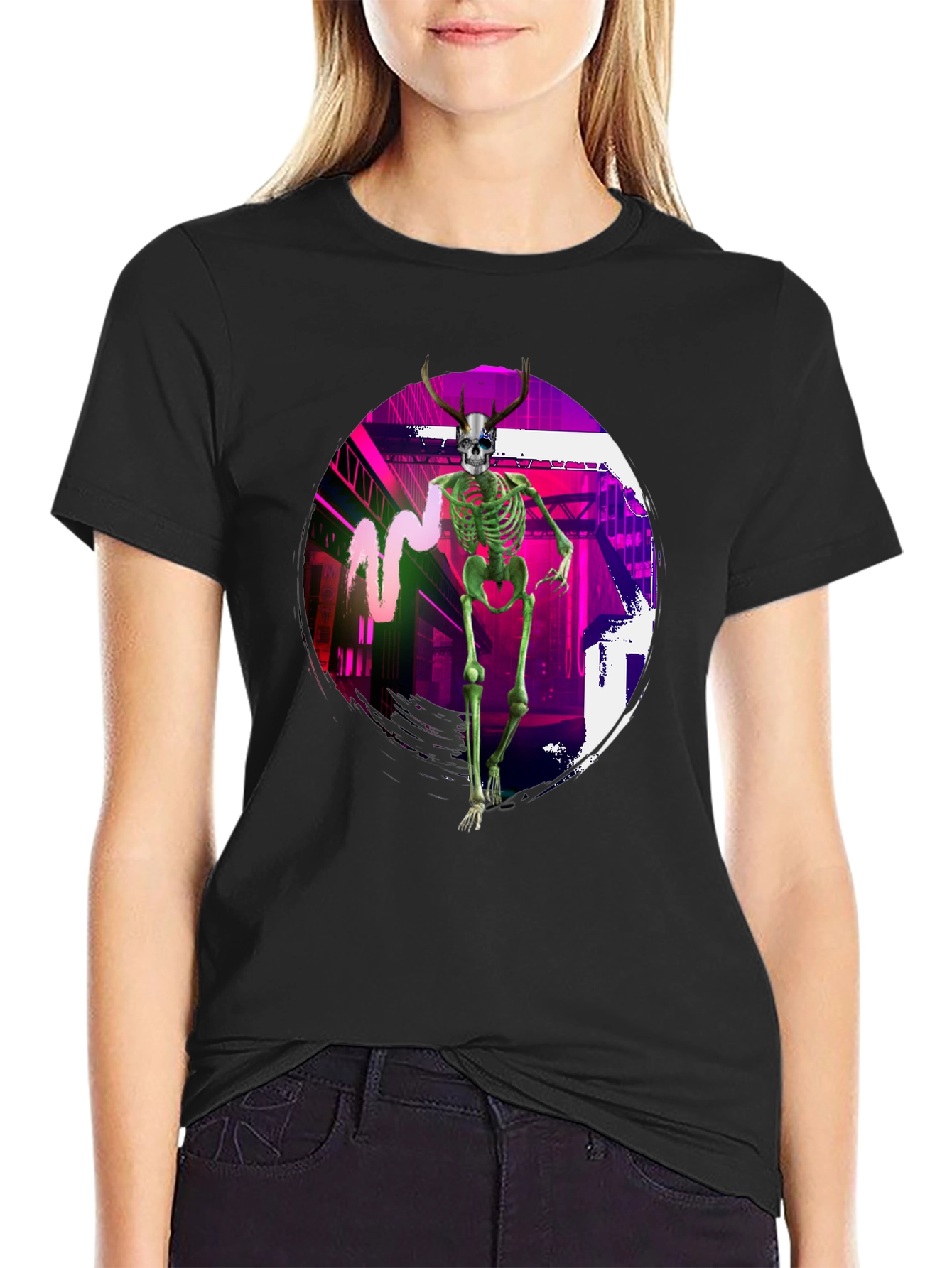 Skeleton Graphic T-Shirt - Unique Streetwear Design