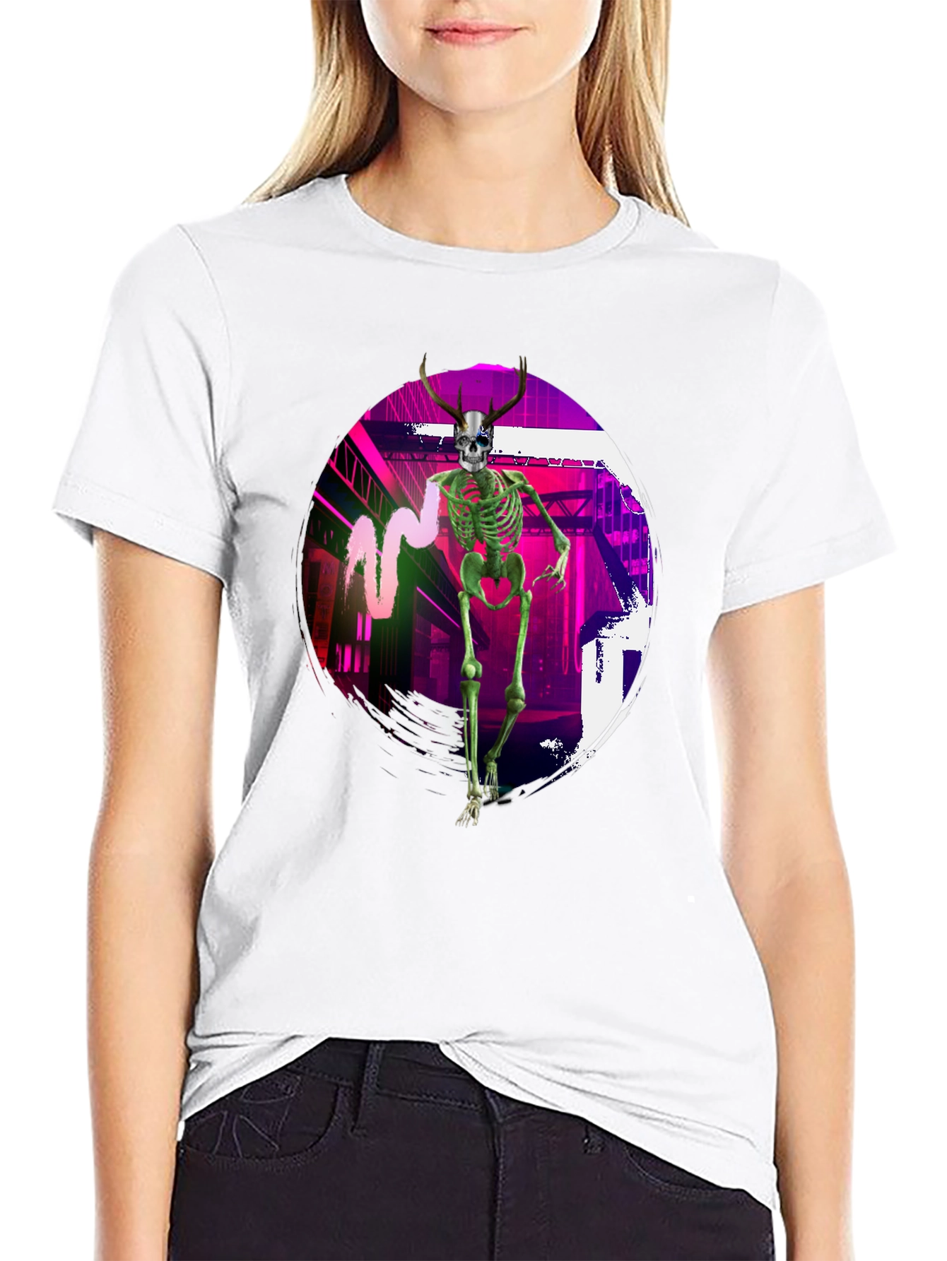 Skeleton Graphic T-Shirt - Unique Streetwear Design