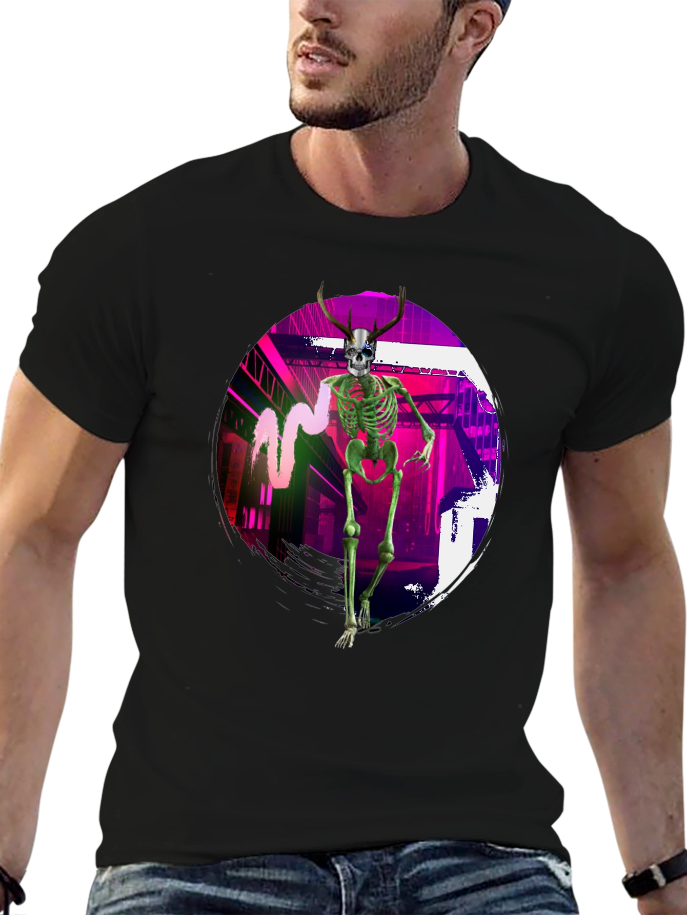 Skeleton Graphic T-Shirt - Unique Streetwear Design