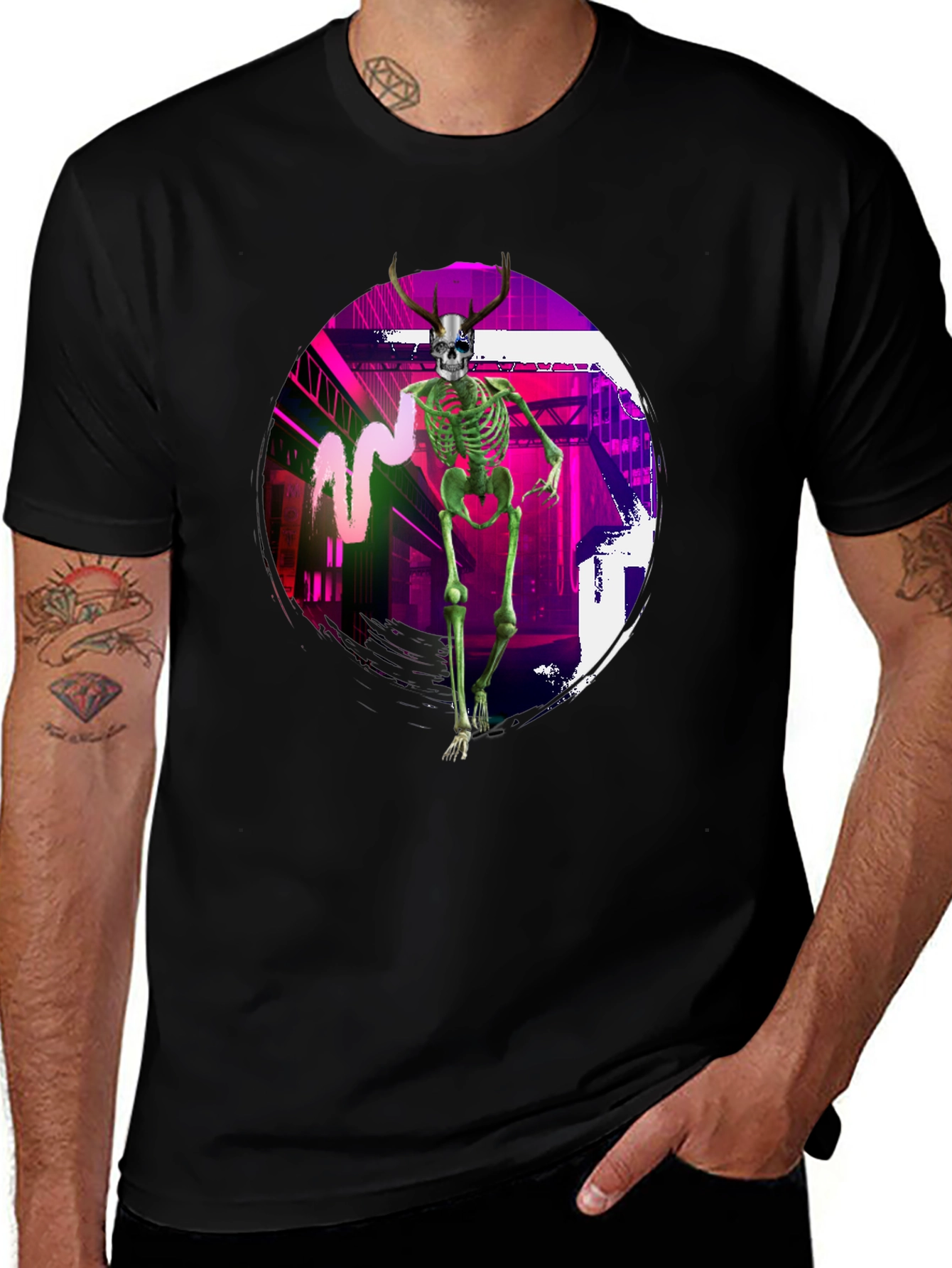 Skeleton Graphic T-Shirt - Unique Streetwear Design