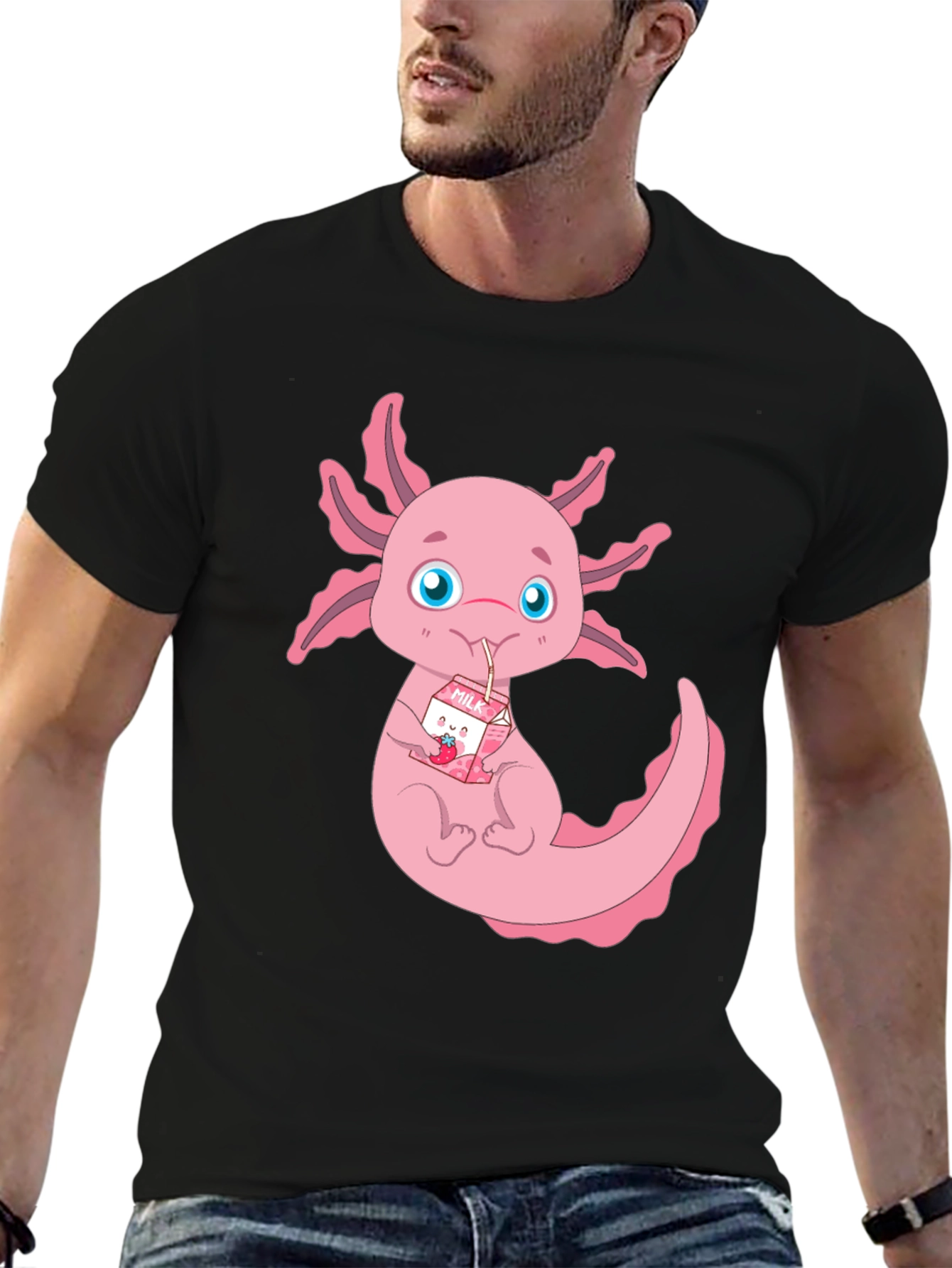 Axolotl Milk T-Shirt - Cute Kawaii Animal Tee