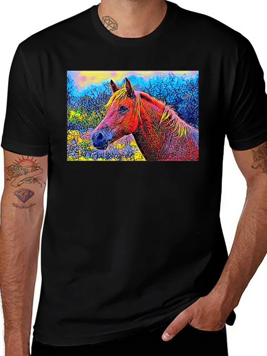 Horse Art T-Shirt - Unique Graphic Tee