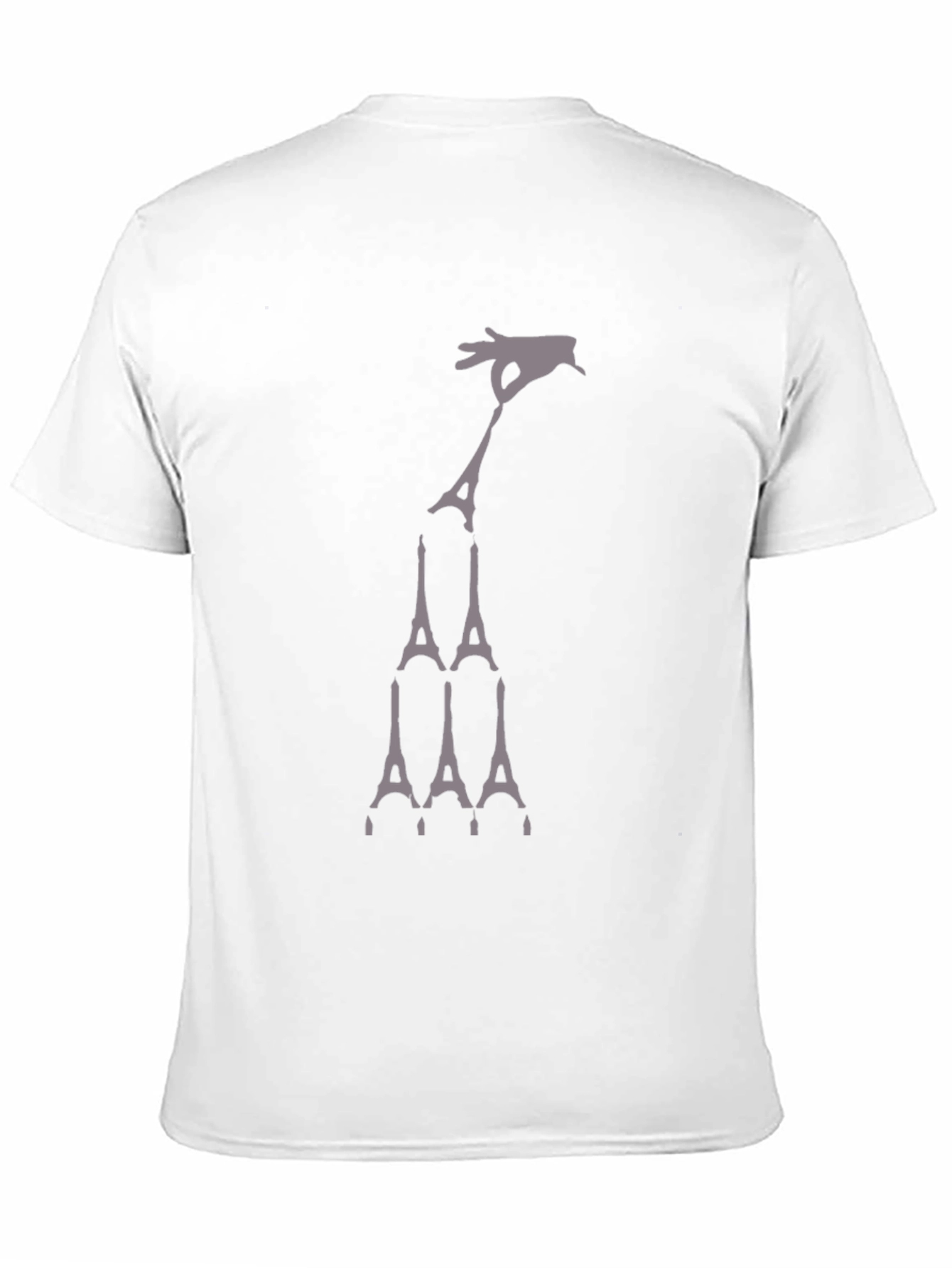 Eiffel Tower Hand Black T-Shirt