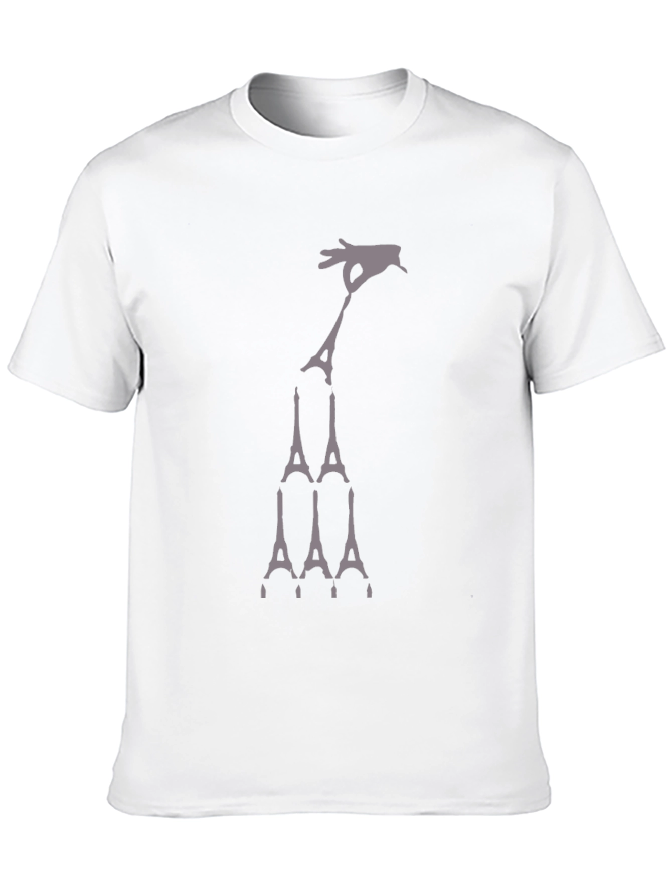 Eiffel Tower Hand Black T-Shirt