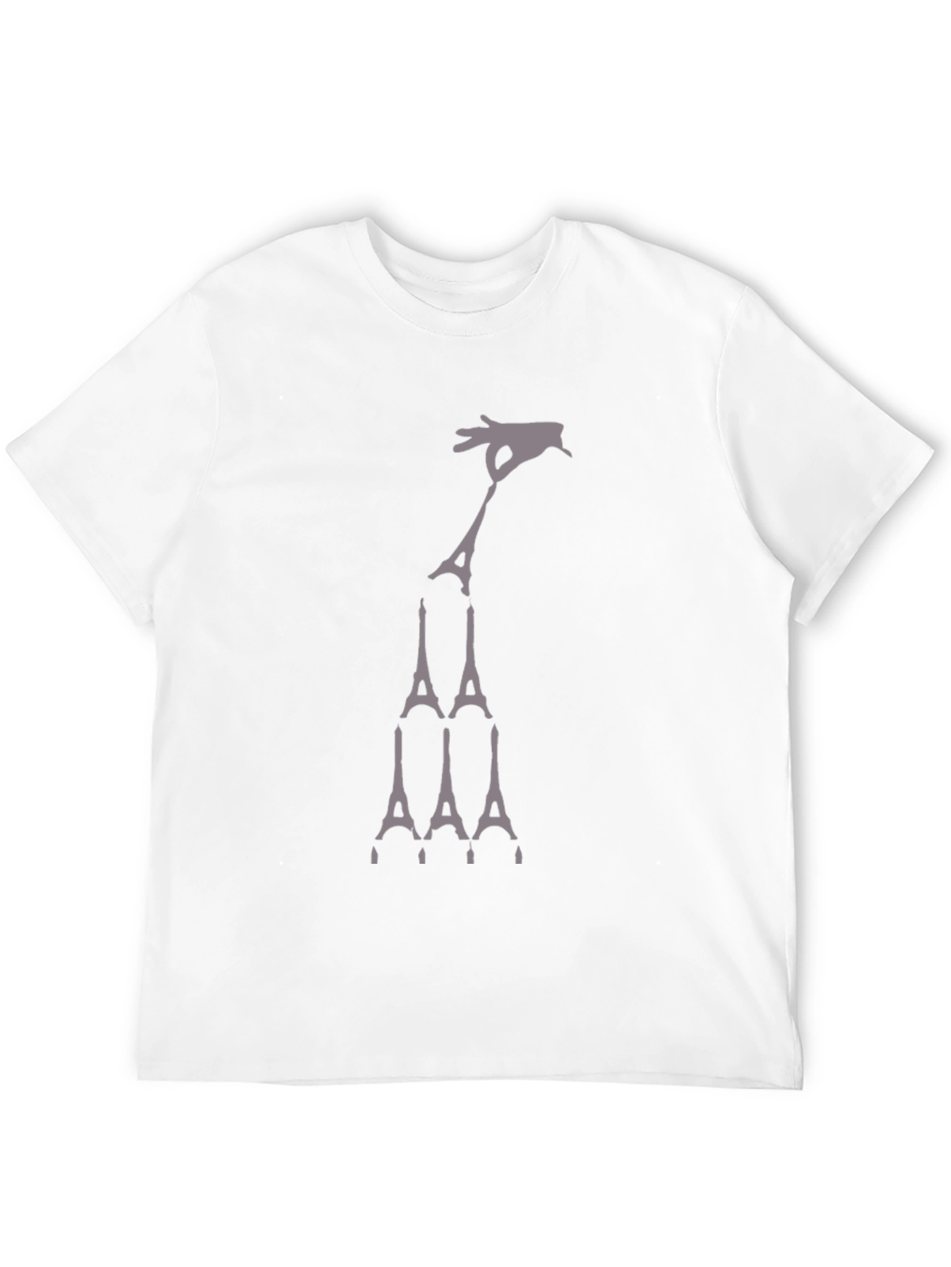 Eiffel Tower Hand Black T-Shirt