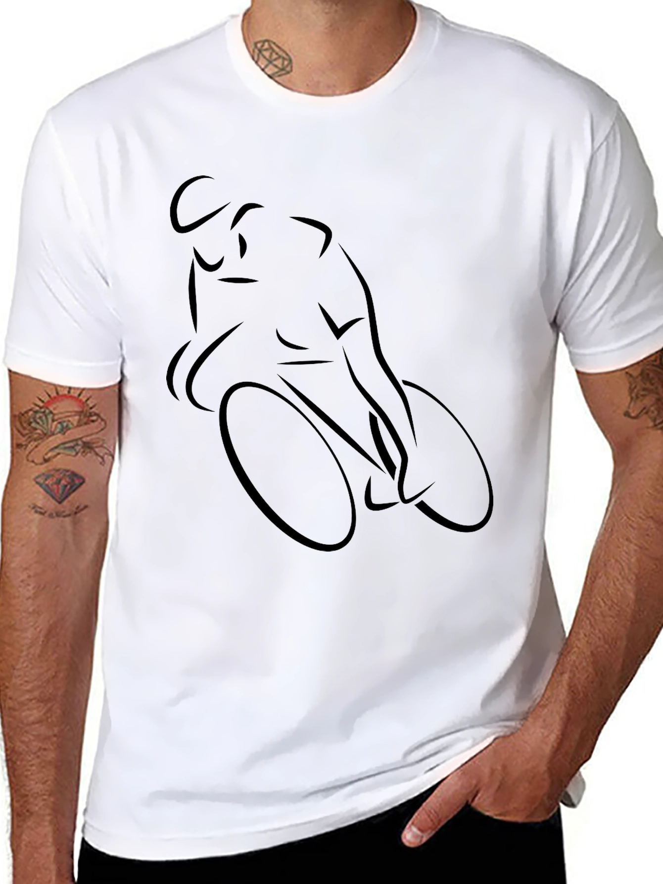 Minimalist Cyclist T-Shirt - Stylish Graphic Tee