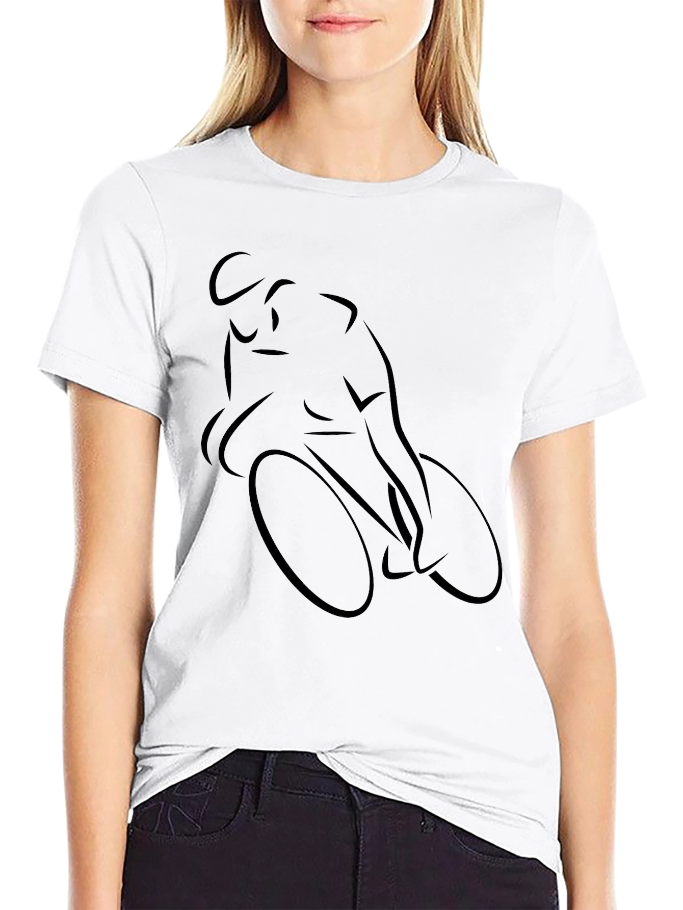 Minimalist Cyclist T-Shirt - Stylish Graphic Tee