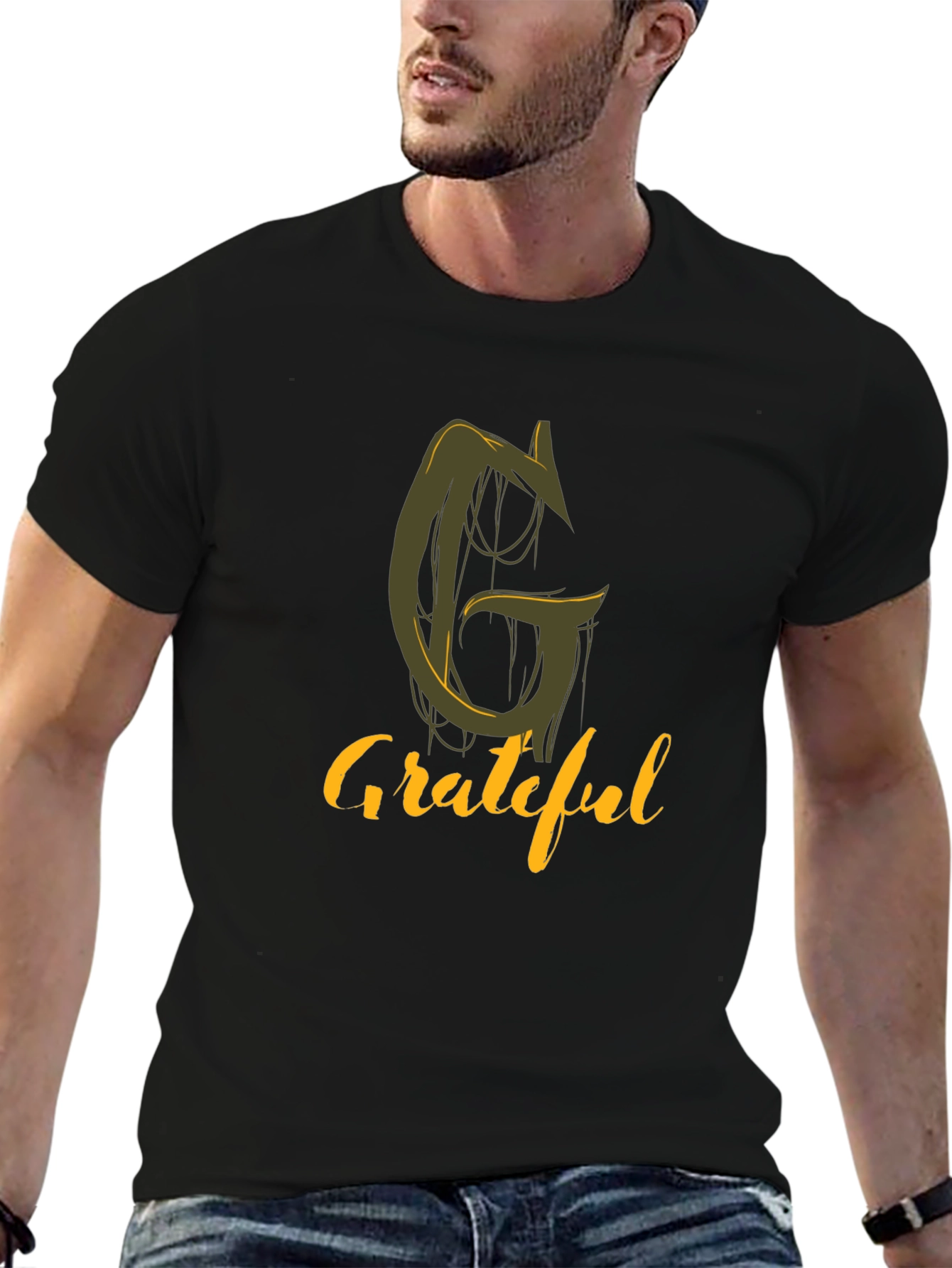 Grateful Graphic Tee - Stylish Black T-Shirt