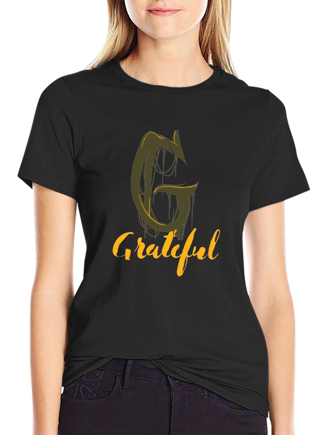Grateful Graphic Tee - Stylish Black T-Shirt