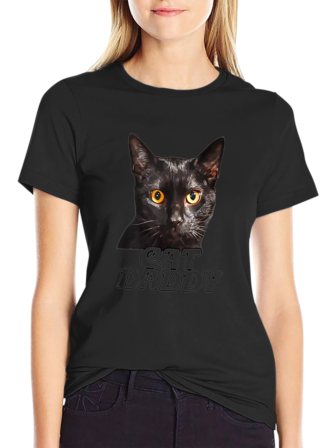 Cat Daddy T-Shirt - Black Cat Lover Tee