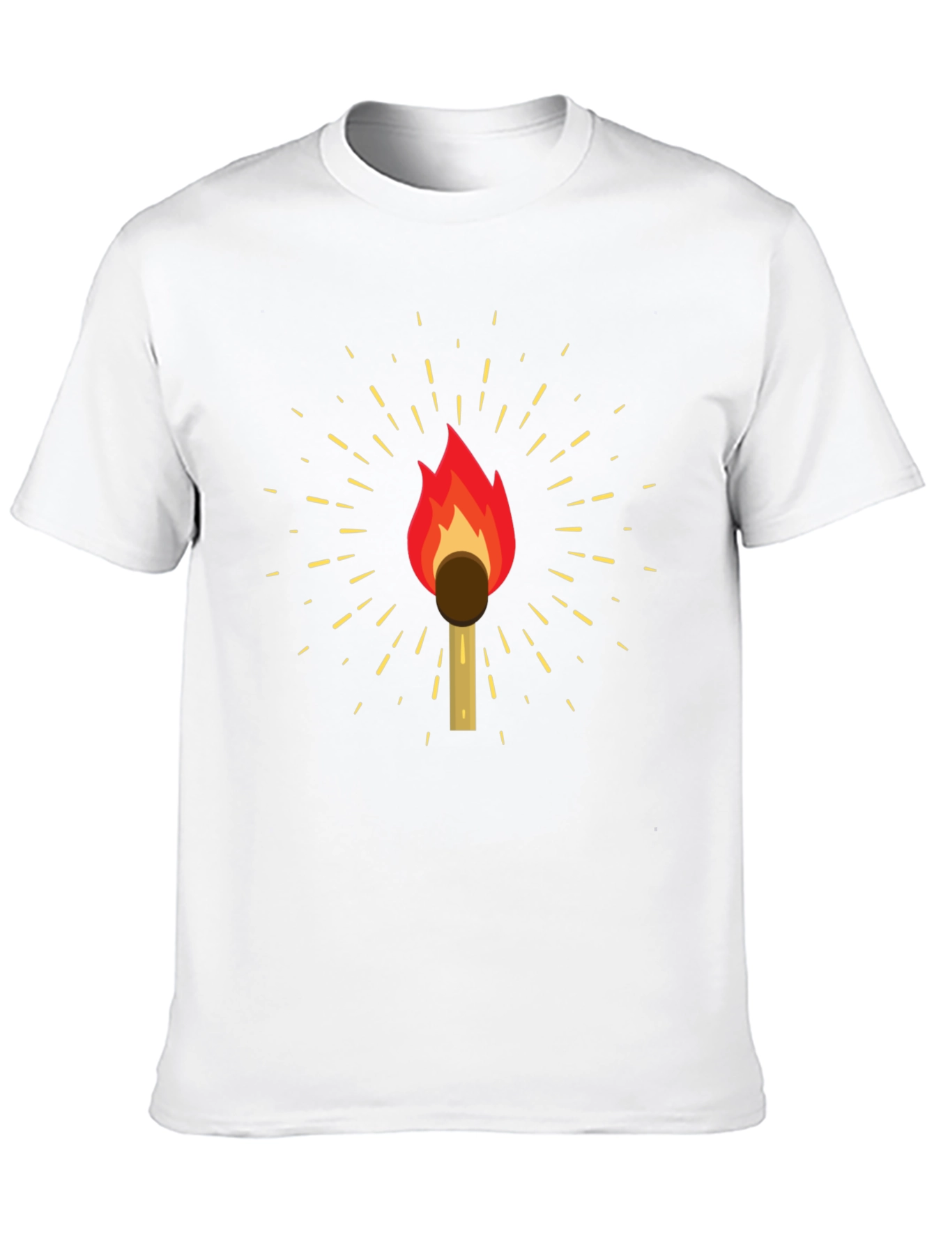 Ignite Your Style: Match Flame Graphic Tee