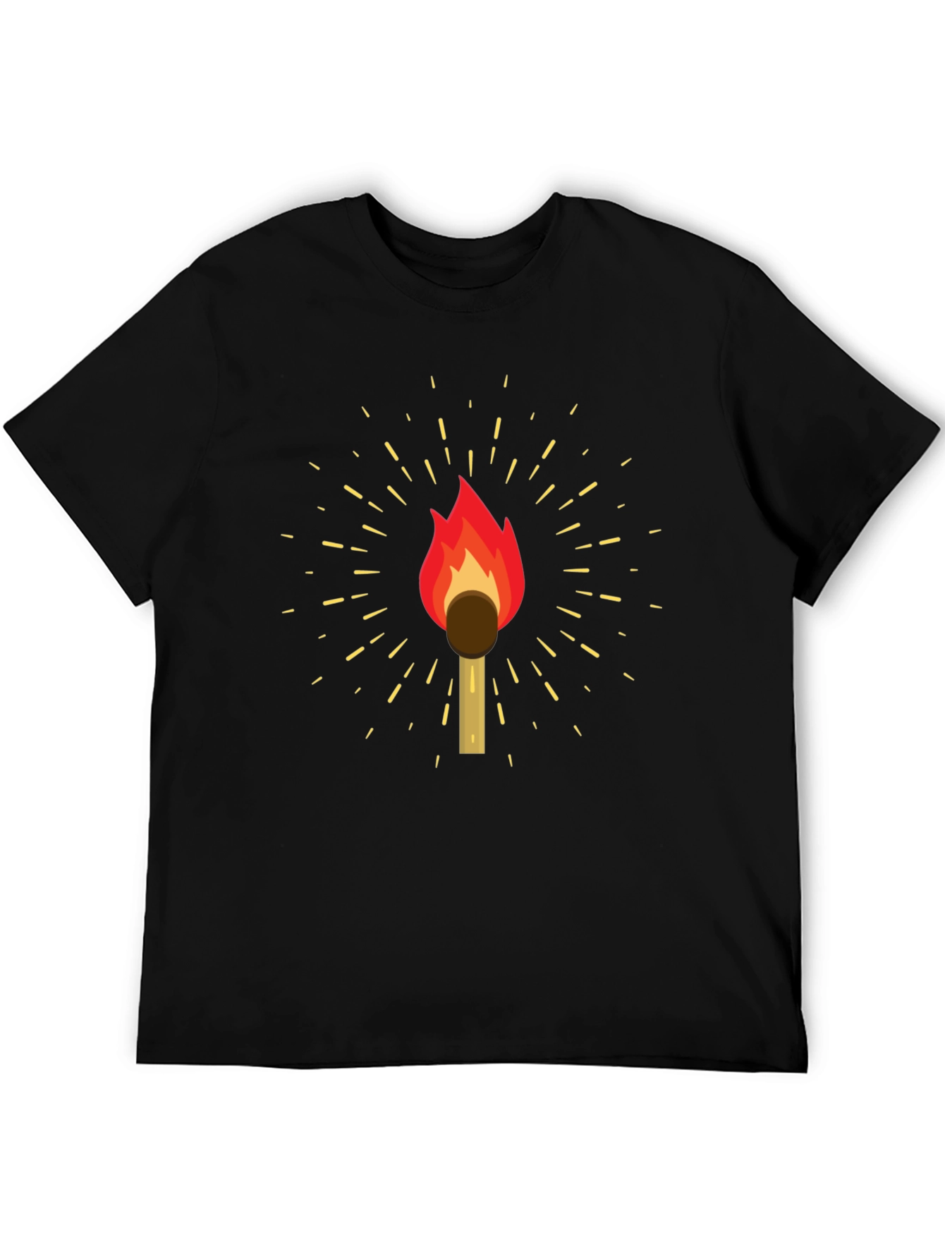 Ignite Your Style: Match Flame Graphic Tee