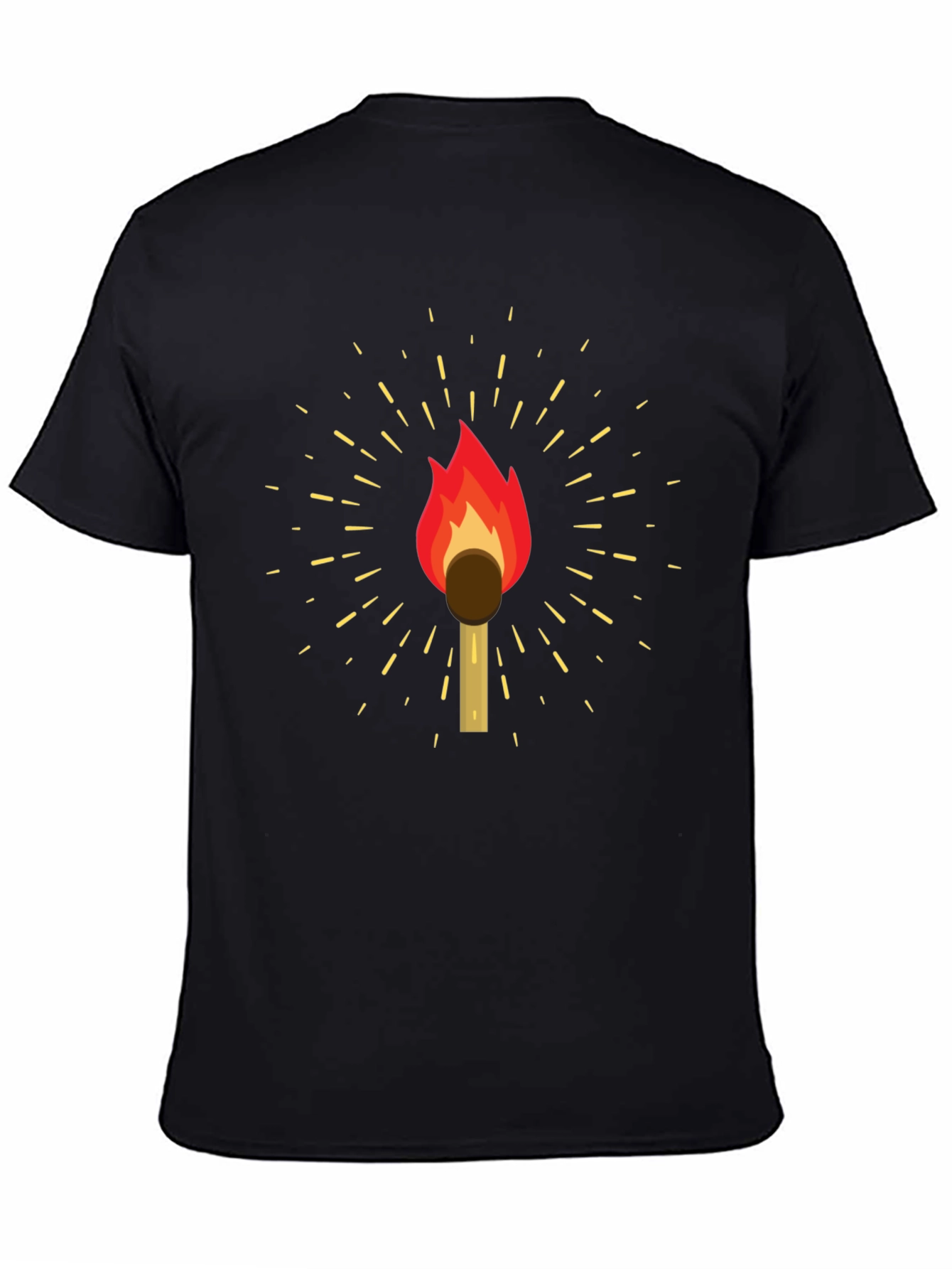 Ignite Your Style: Match Flame Graphic Tee