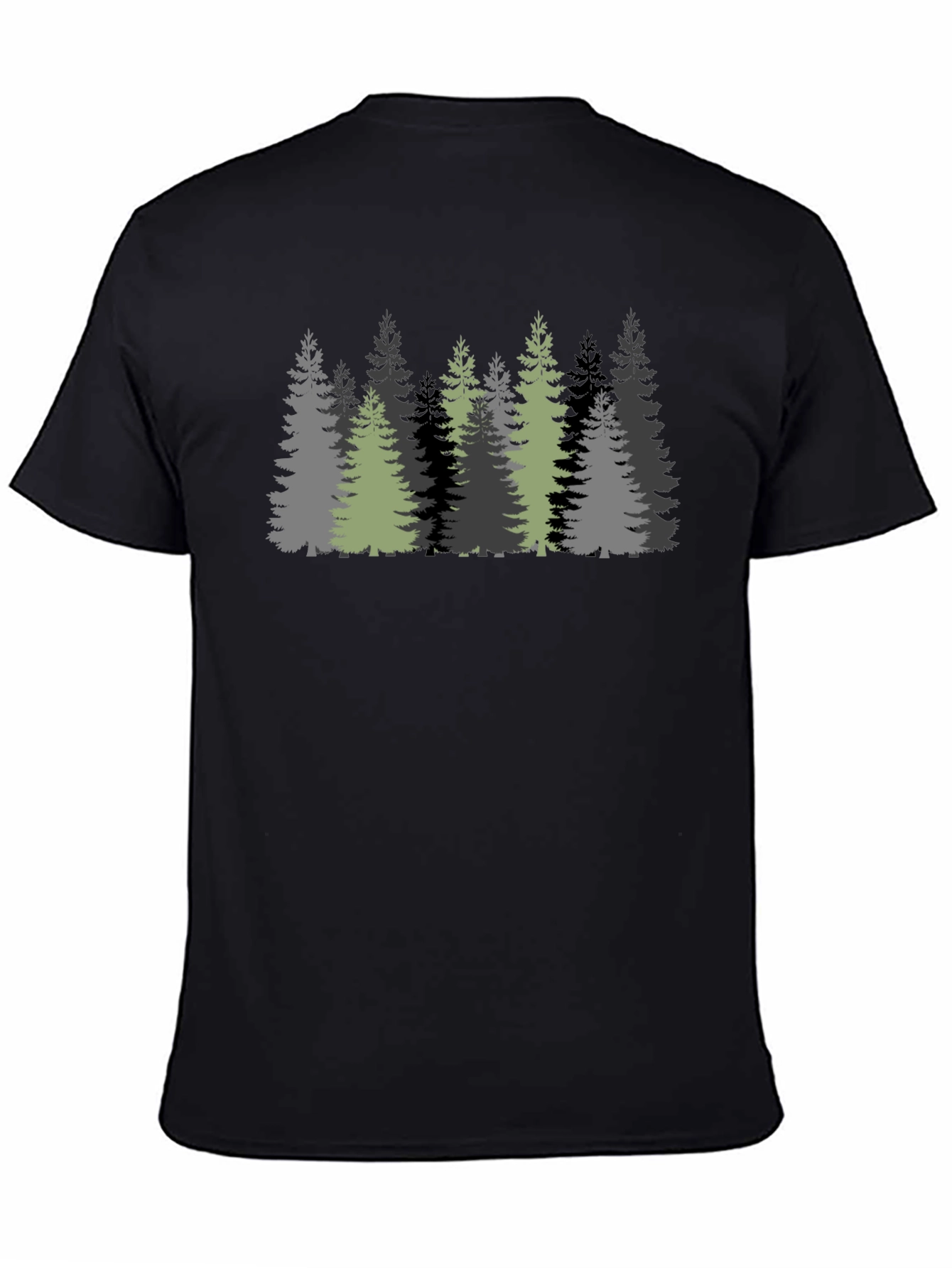 Forest Graphic Black Tee - Nature Inspired T-Shirt