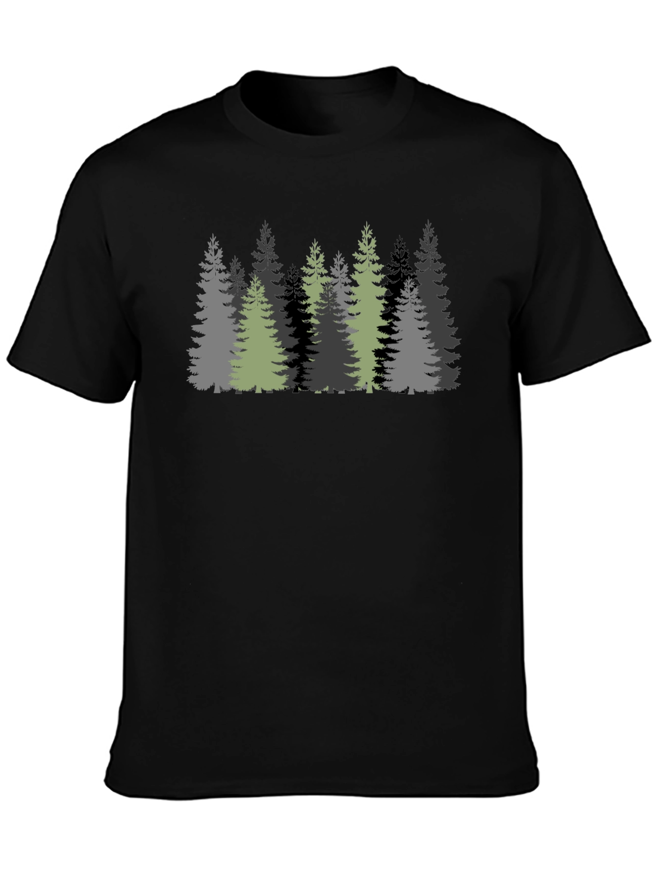 Forest Graphic Black Tee - Nature Inspired T-Shirt
