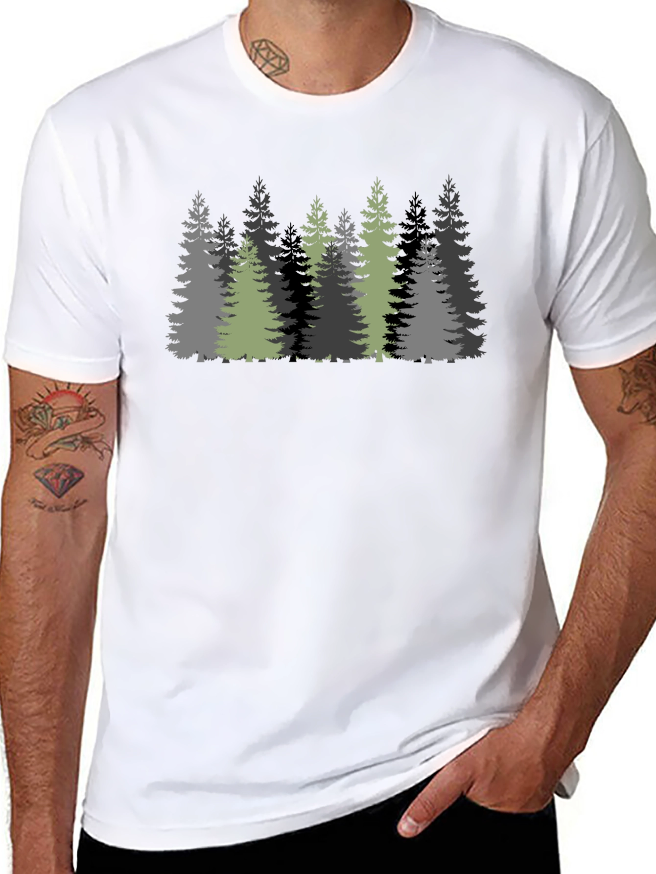 Forest Graphic Black Tee - Nature Inspired T-Shirt