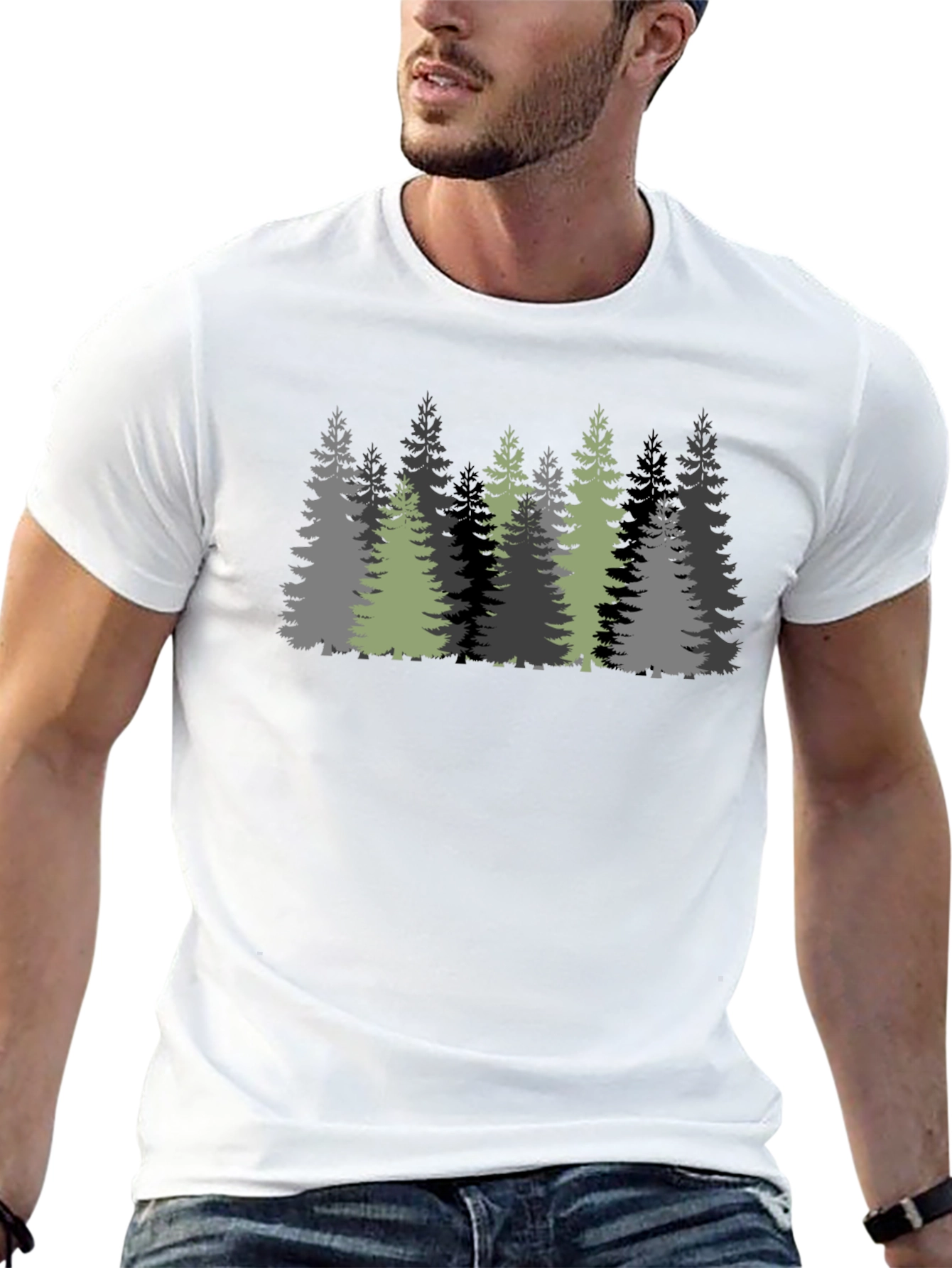 Forest Graphic Black Tee - Nature Inspired T-Shirt