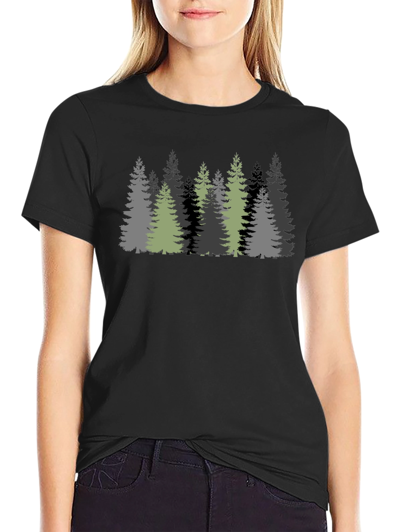 Forest Graphic Black Tee - Nature Inspired T-Shirt