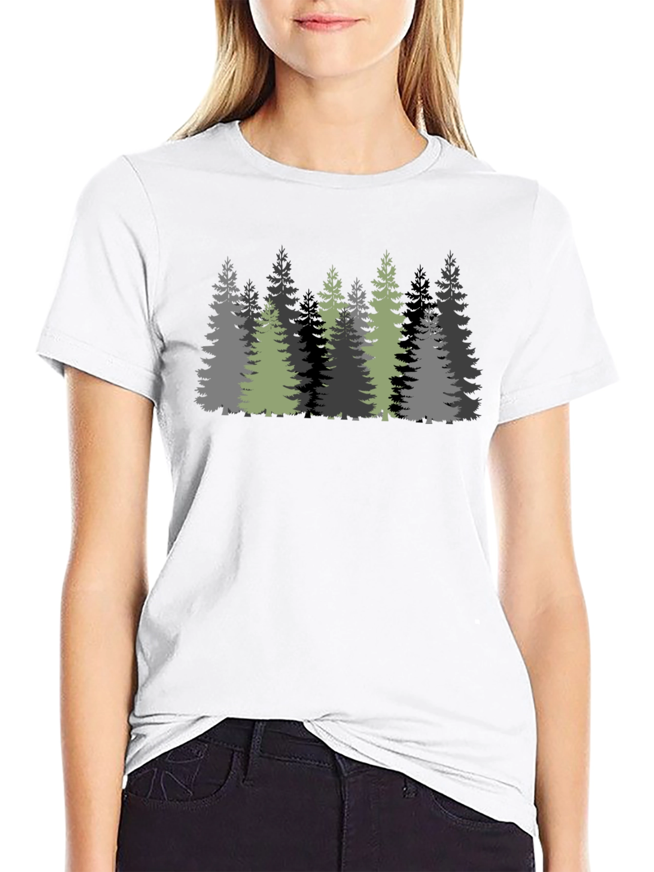 Forest Graphic Black Tee - Nature Inspired T-Shirt