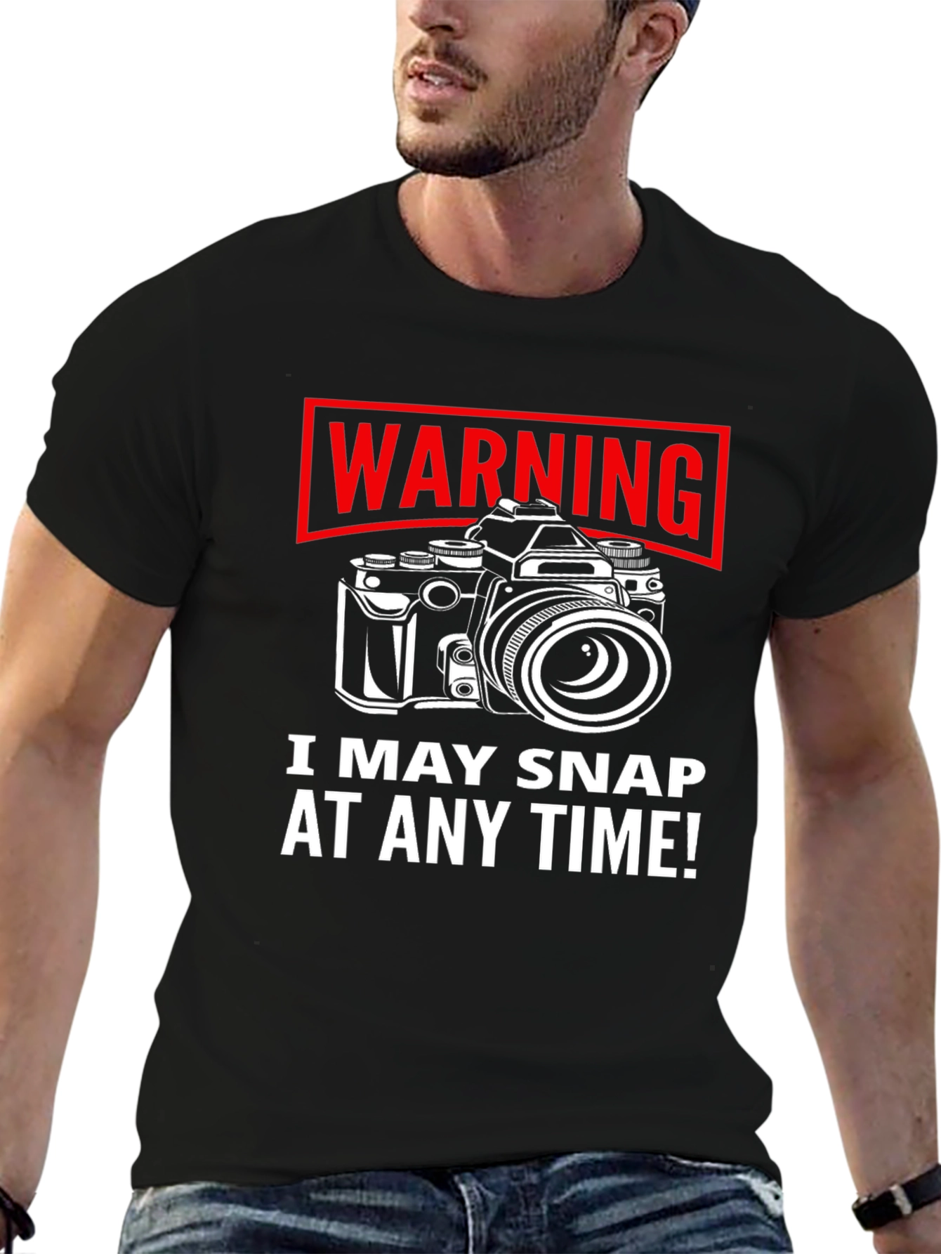 Warning I May Snap At Any Time Camera T-Shirt