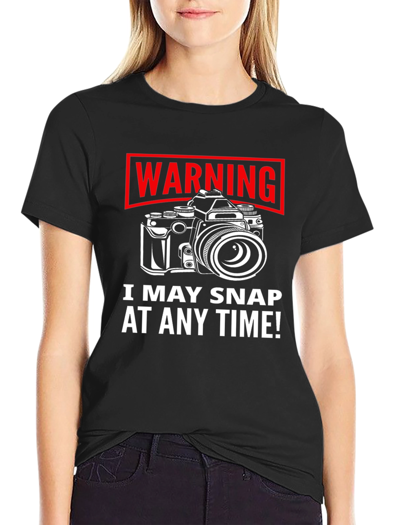 Warning I May Snap At Any Time Camera T-Shirt