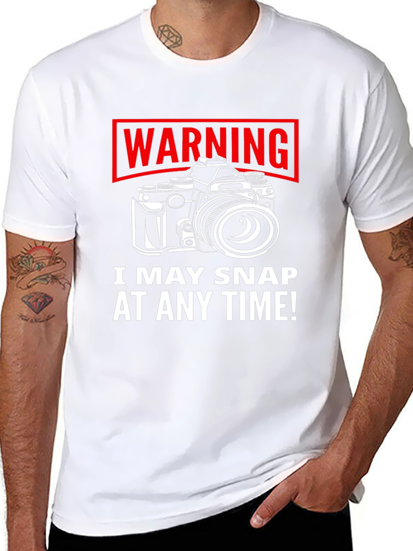 Warning I May Snap At Any Time Camera T-Shirt