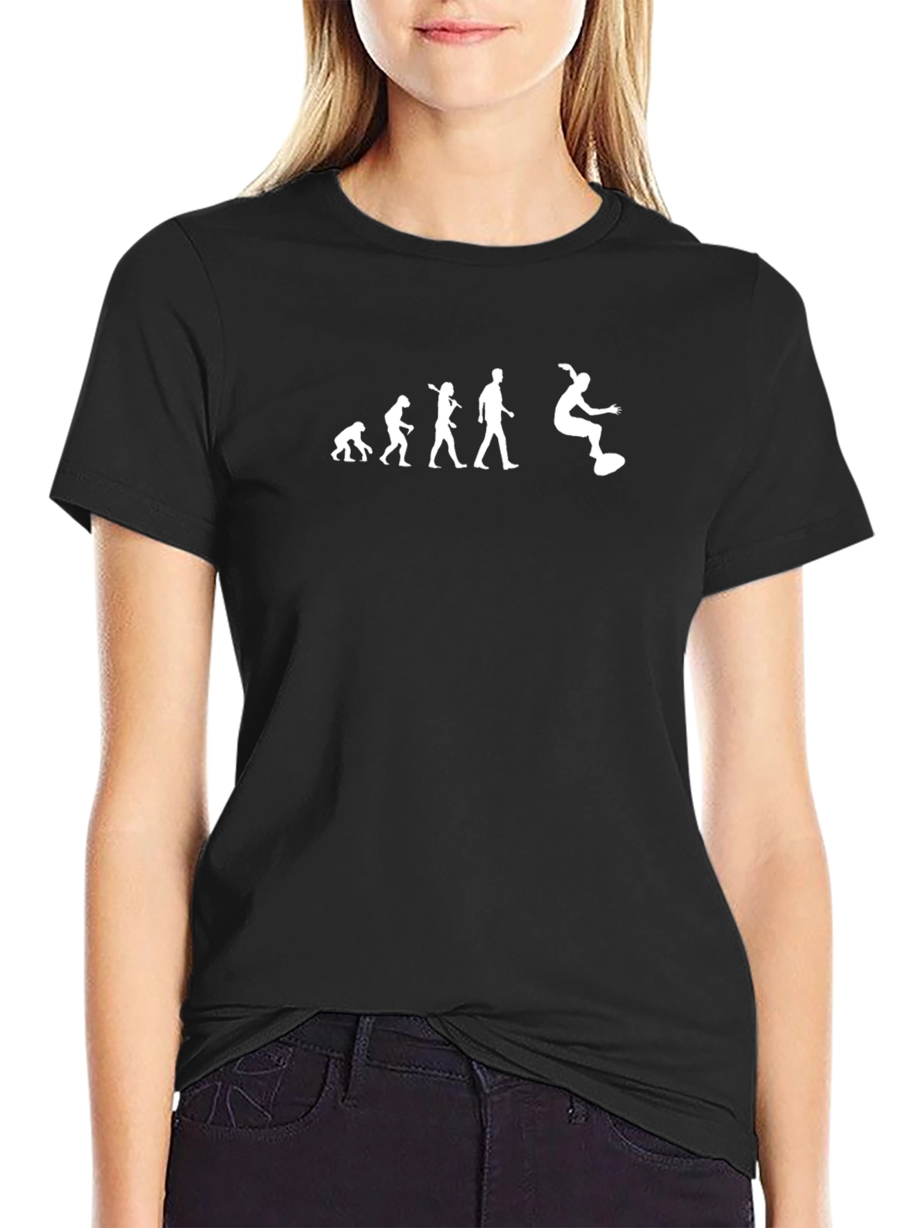 Evolution of Surfing Graphic T-Shirt - Black
