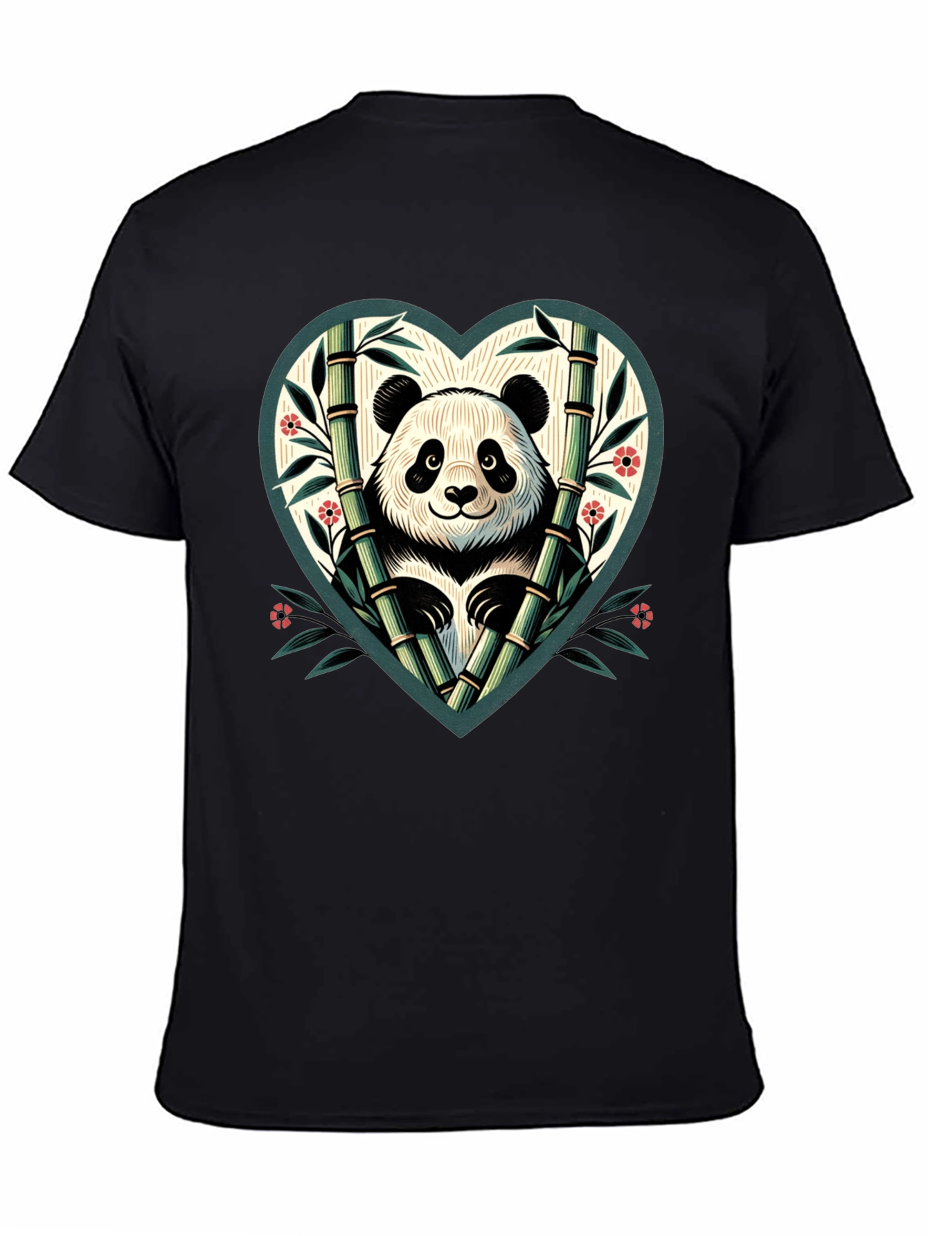 Panda Heart Bamboo Graphic Tee